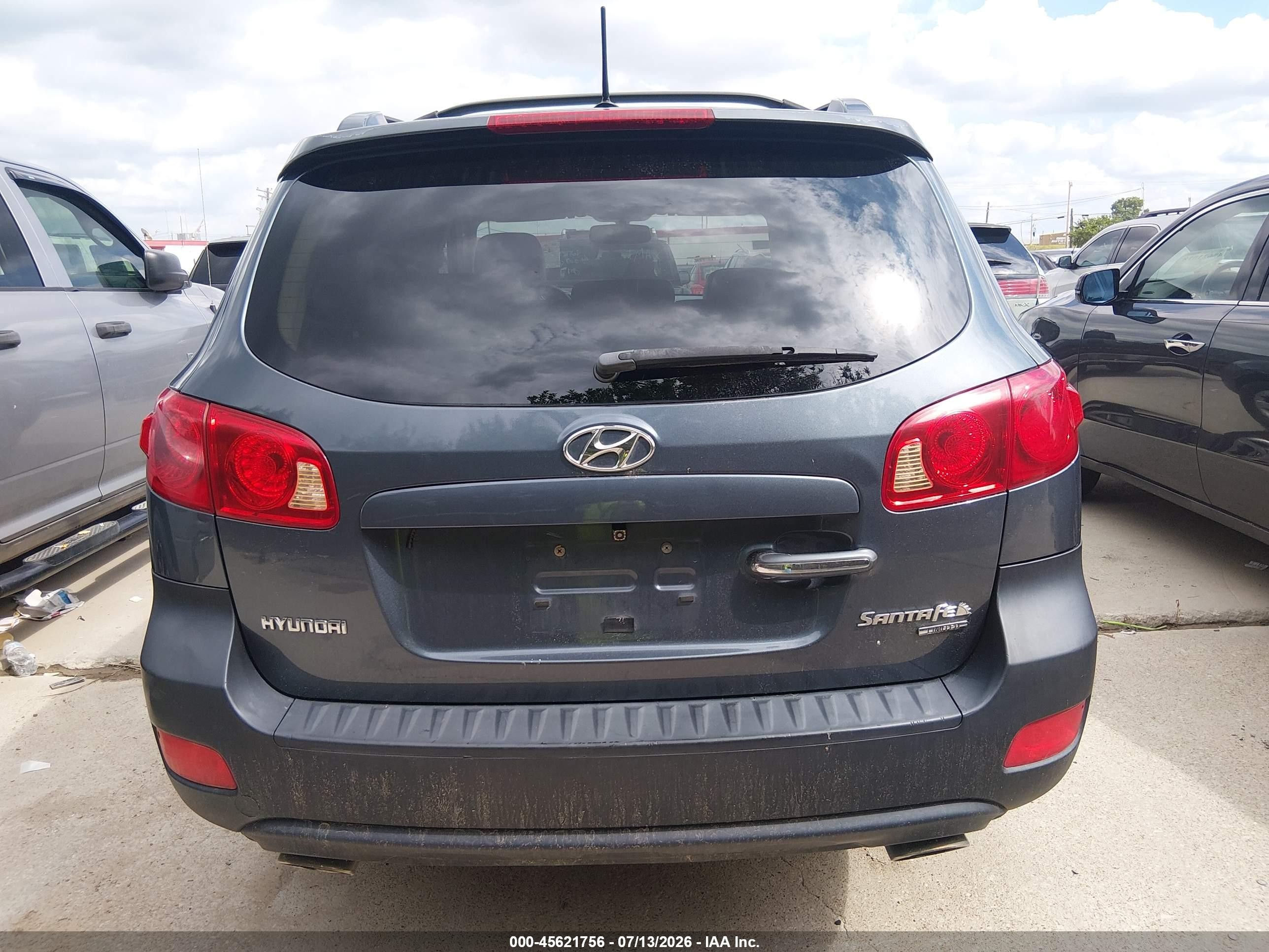 2007 Hyundai Santa Fe Limited/se Blue vin: 5NMSH13E97H128777