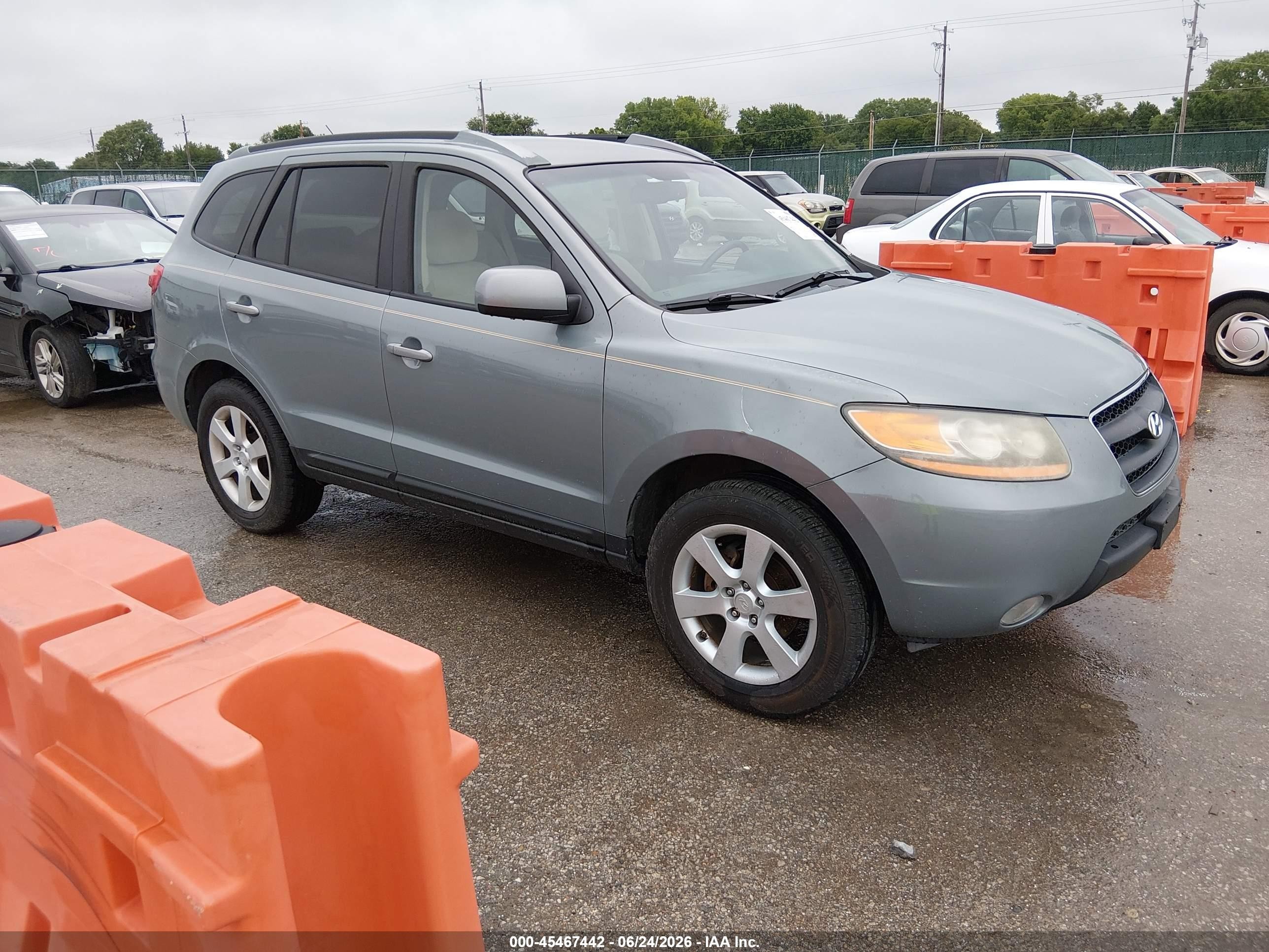 2008 Hyundai Santa Fe Limited/se Blue vin: 5NMSH13E98H151851