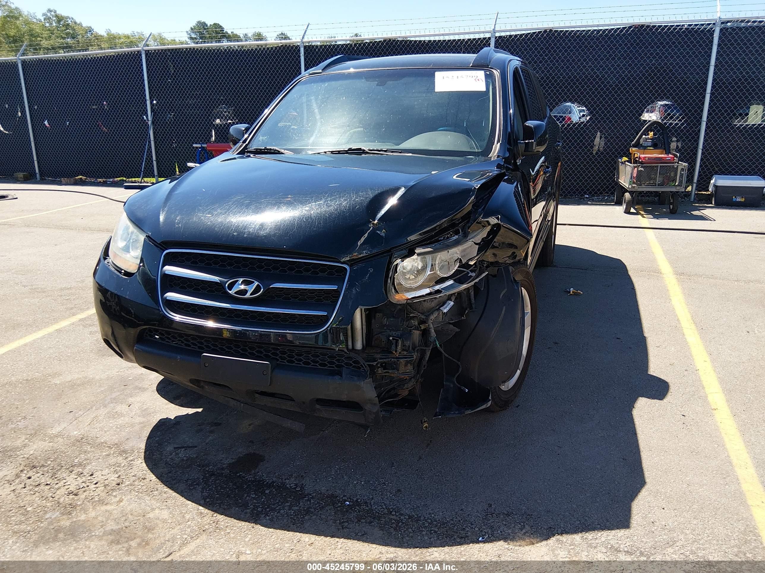 2008 Hyundai Santa Fe Limited/se Black vin: 5NMSH13E98H176068
