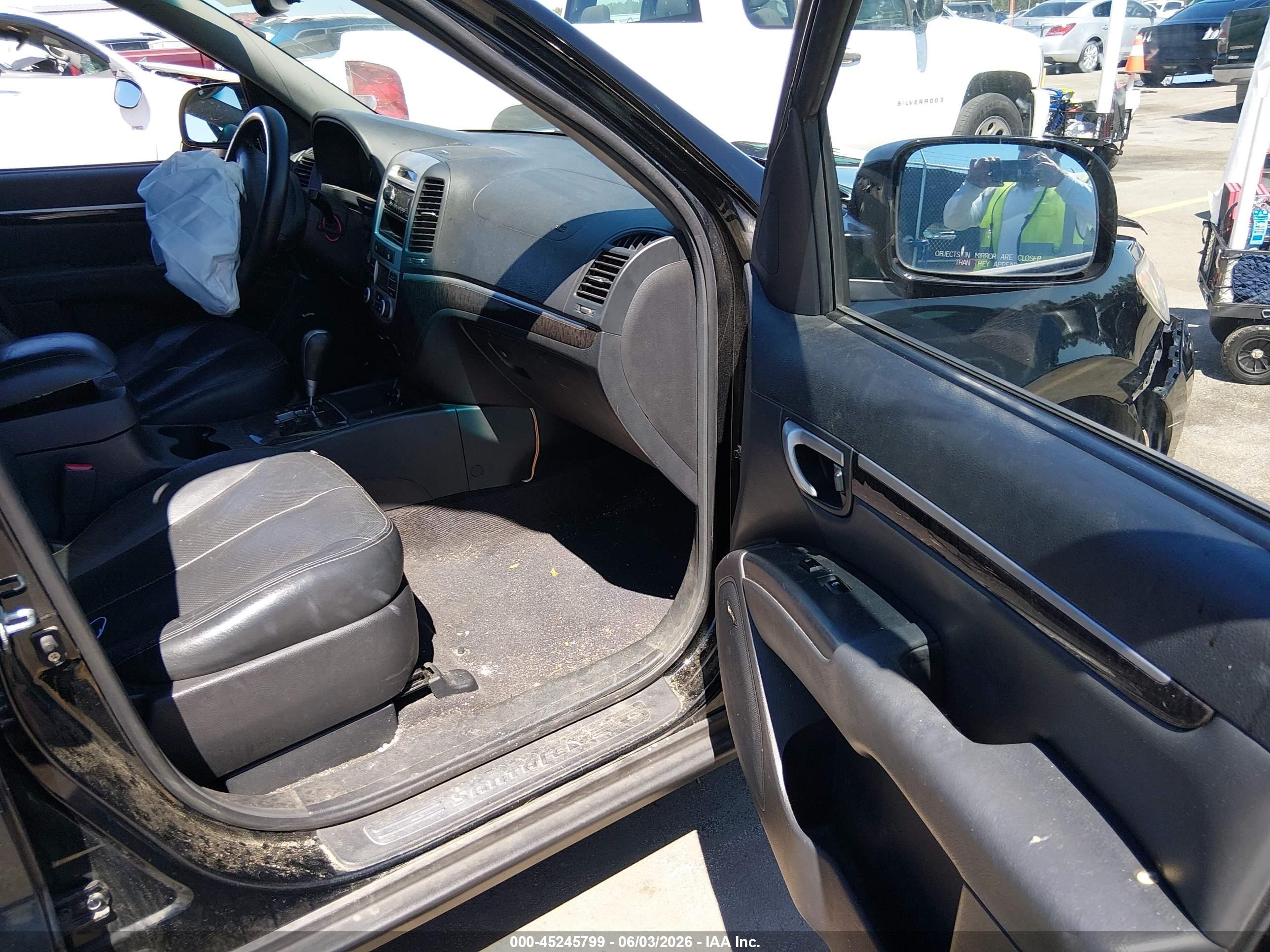 2008 Hyundai Santa Fe Limited/se Black vin: 5NMSH13E98H176068