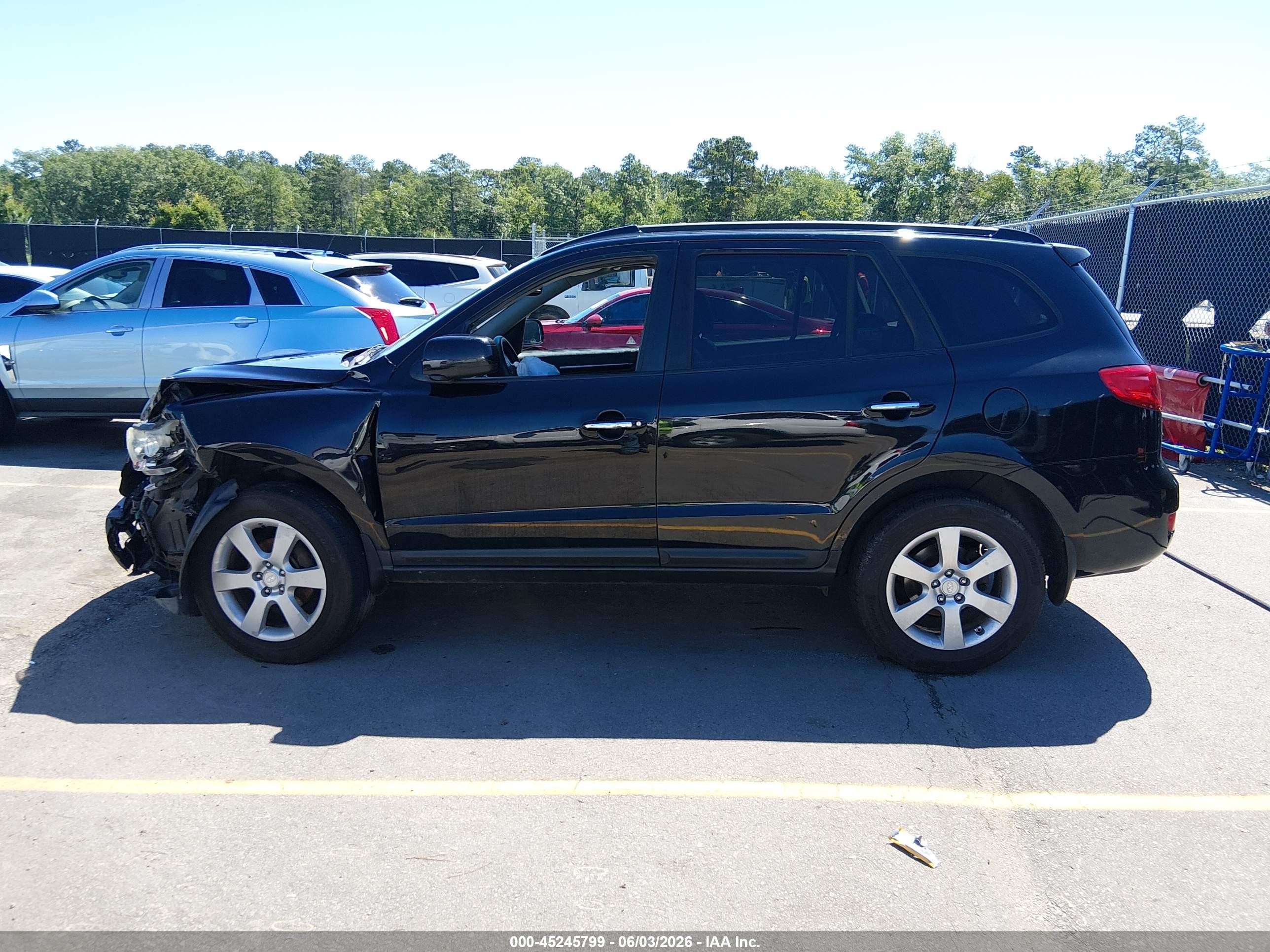 2008 Hyundai Santa Fe Limited/se Black vin: 5NMSH13E98H176068