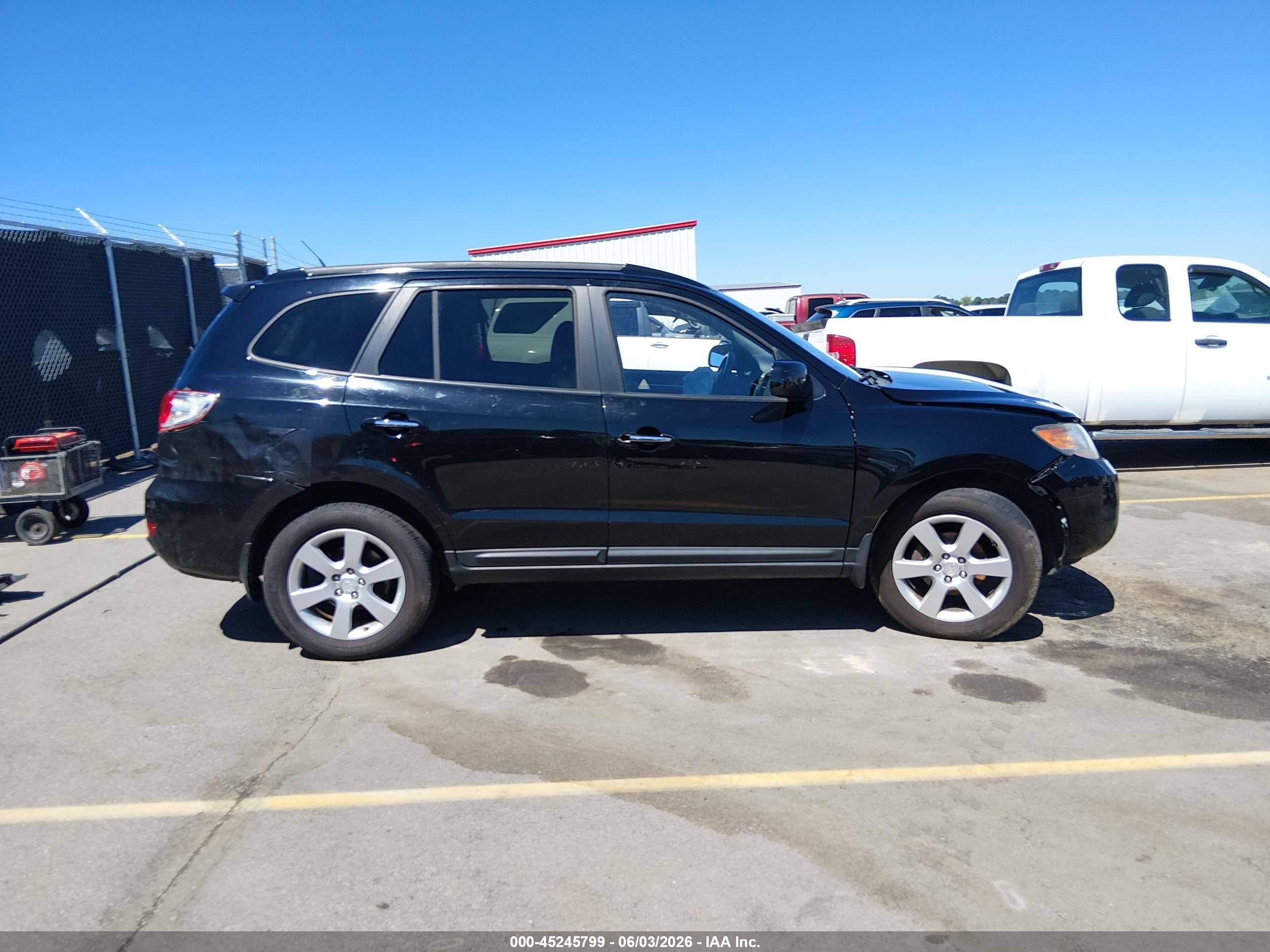 2008 Hyundai Santa Fe Limited/se Black vin: 5NMSH13E98H176068