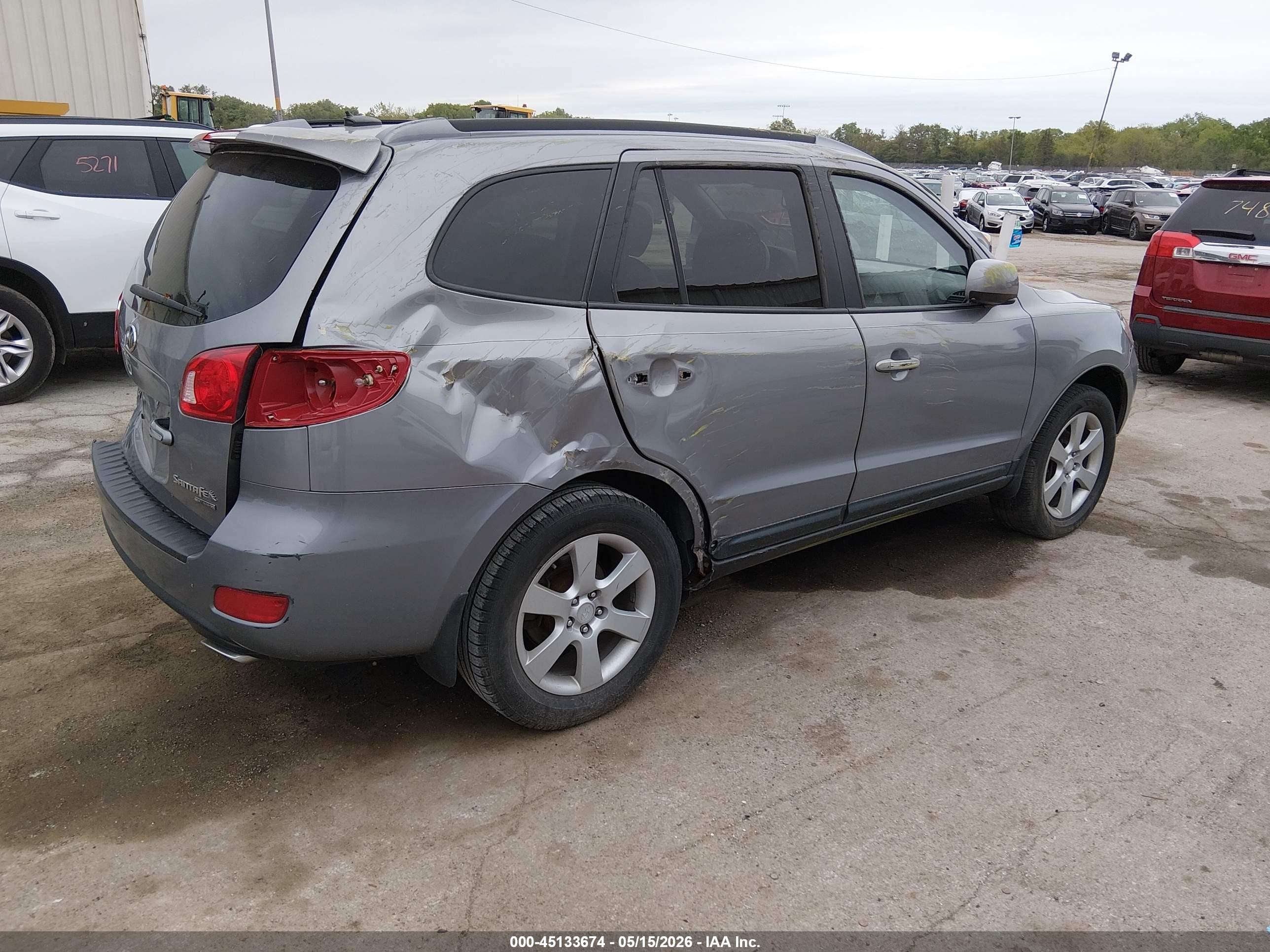 2008 Hyundai Santa Fe Limited/se Silver vin: 5NMSH13E98H177737