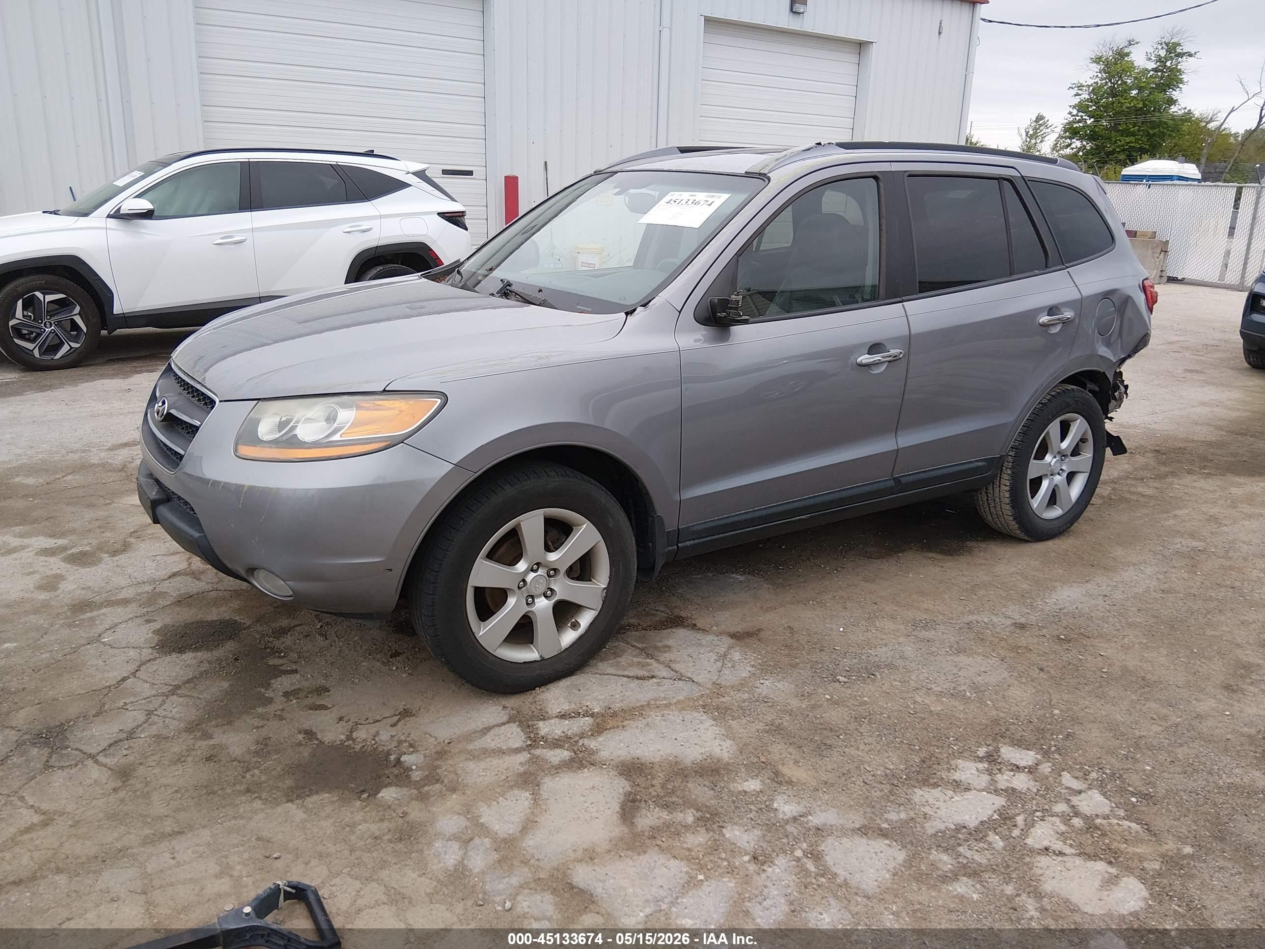 2008 Hyundai Santa Fe Limited/se Silver vin: 5NMSH13E98H177737