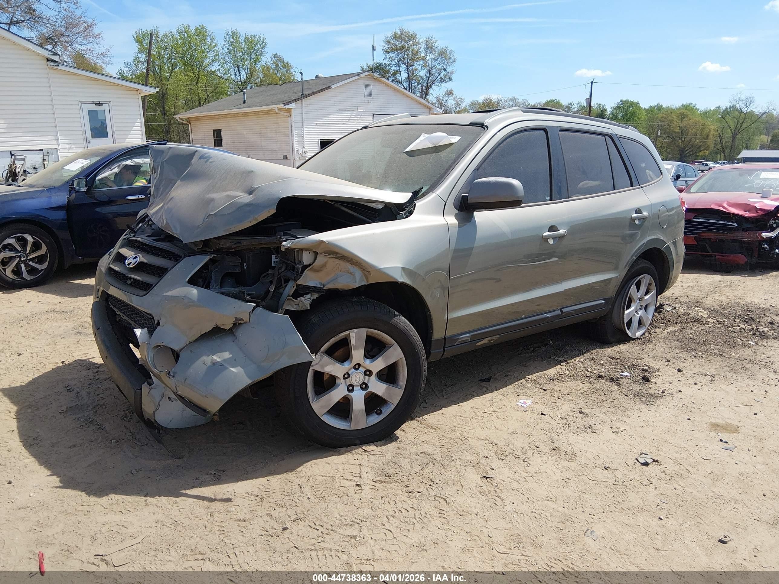 2008 Hyundai Santa Fe Limited/se Green vin: 5NMSH13E98H200062