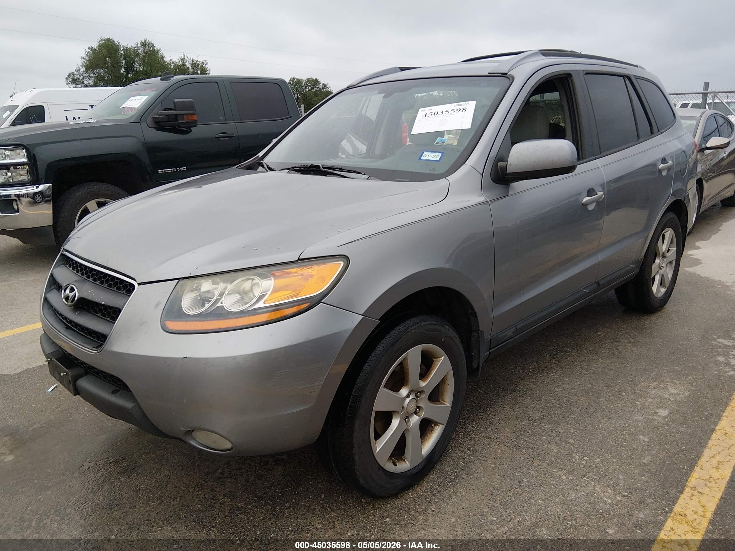 2008 Hyundai Santa Fe Limited/se Gray vin: 5NMSH13E98H212938