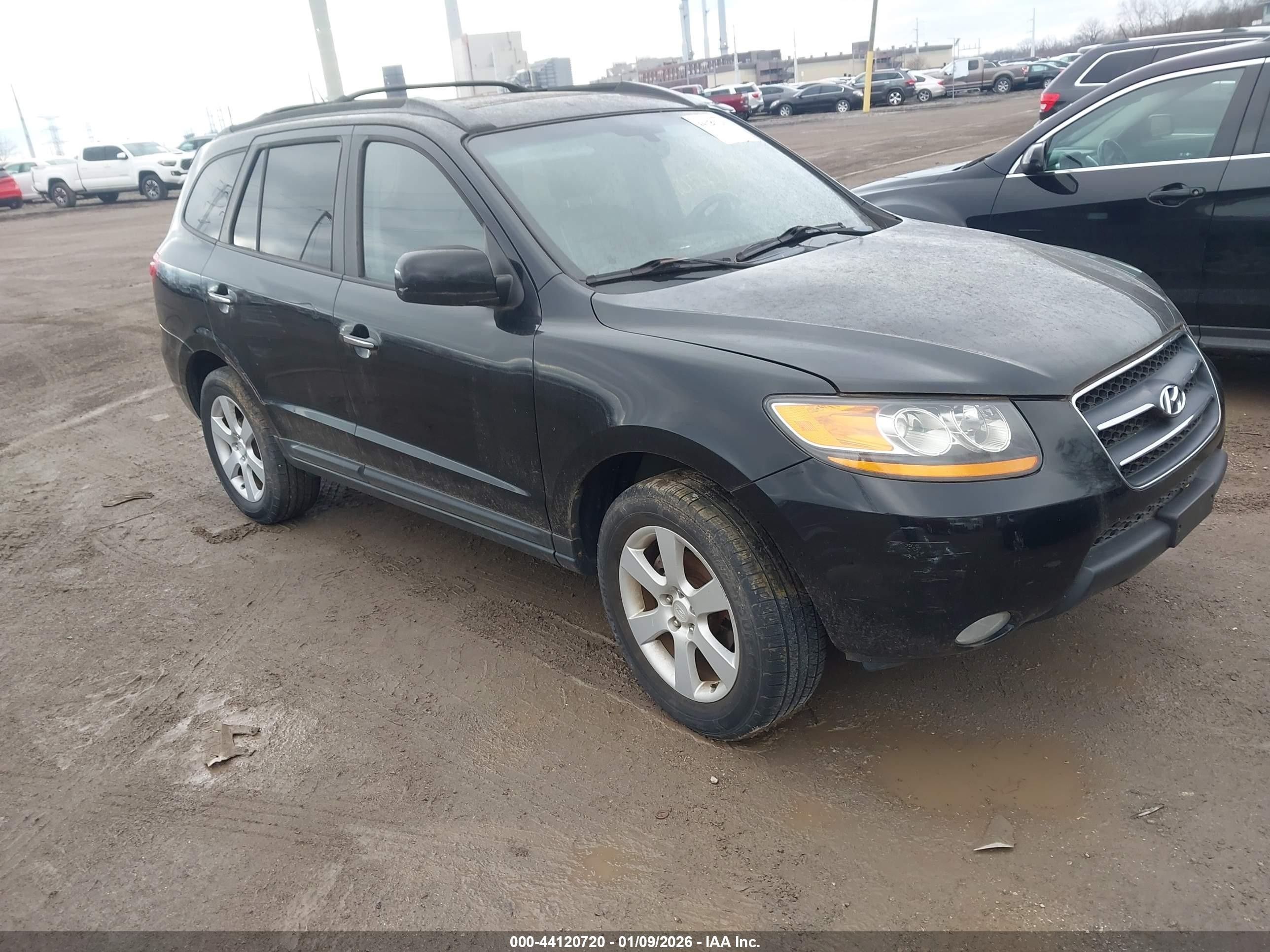 2008 Hyundai Santa Fe Limited/se Black vin: 5NMSH13E98H218643