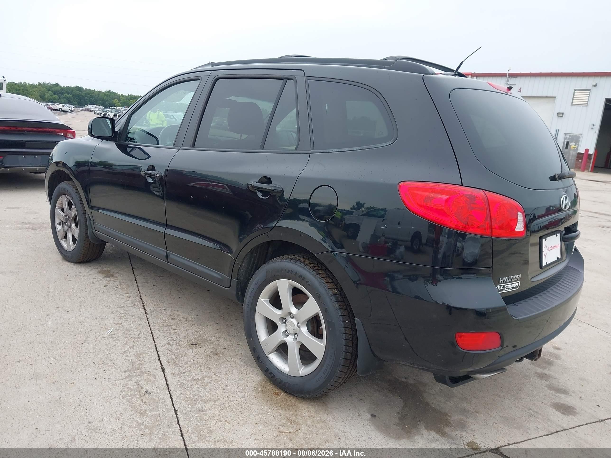 2009 Hyundai Santa Fe Se Black vin: 5NMSH13E99H231281