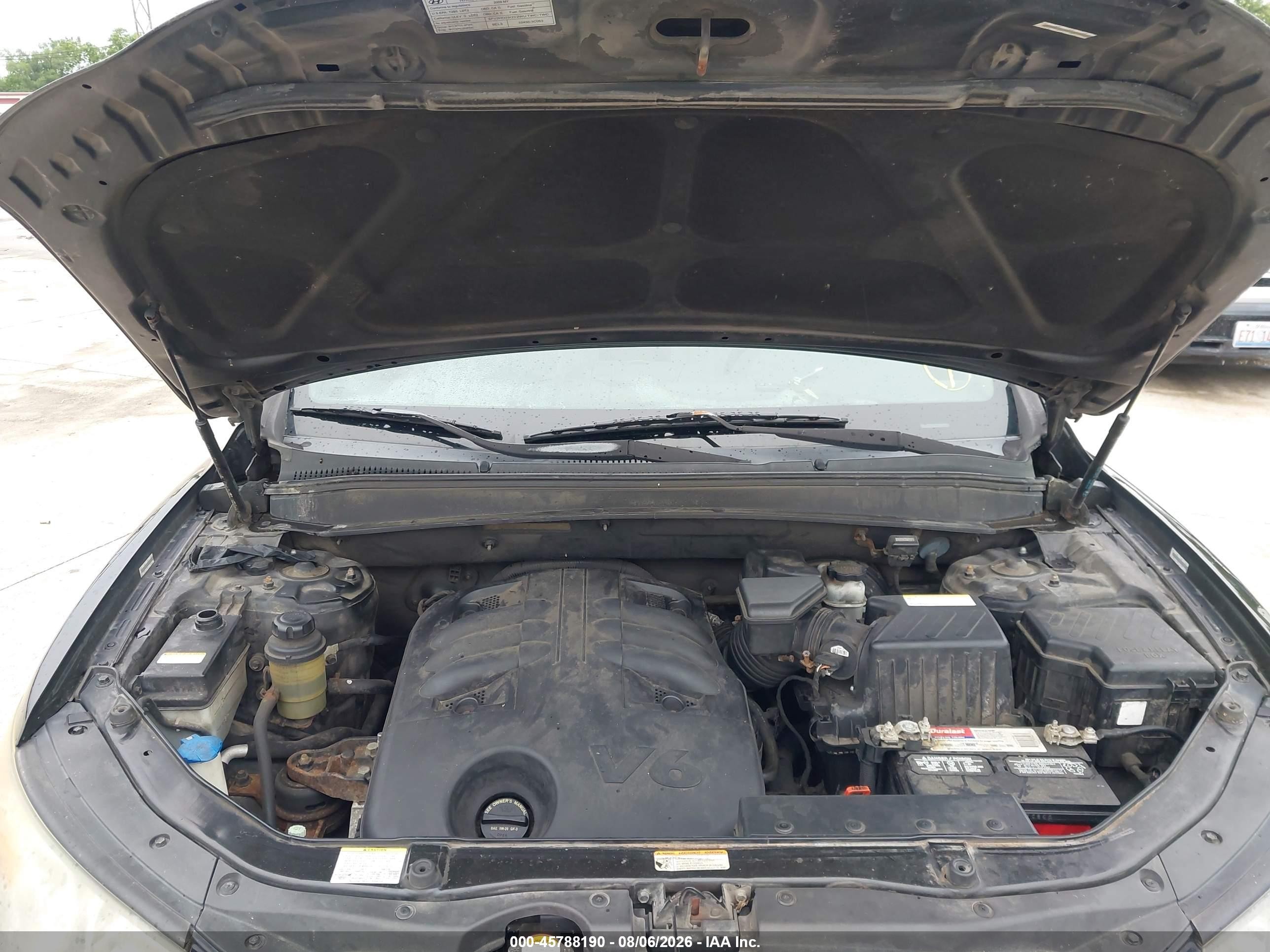 2009 Hyundai Santa Fe Se Black vin: 5NMSH13E99H231281