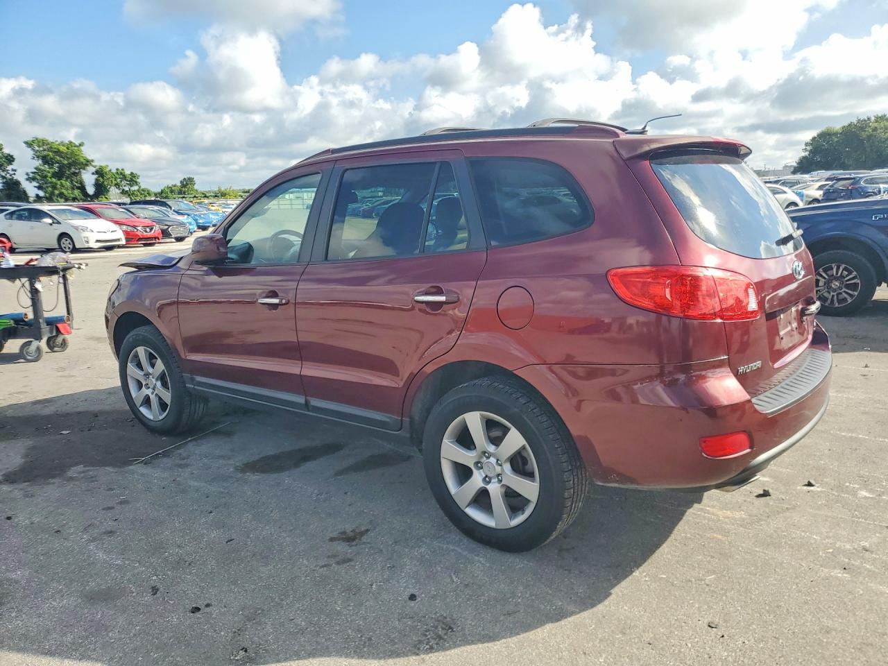 2009 Hyundai Santa Fe Limited Maroon vin: 5NMSH13E99H269044
