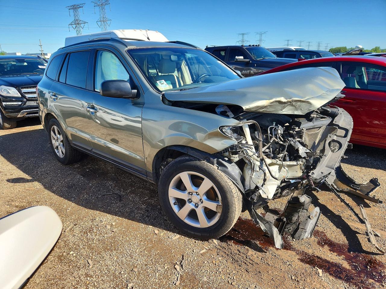 2009 Hyundai Santa Fe Limited Желто-коричневый vin: 5NMSH13E99H277726