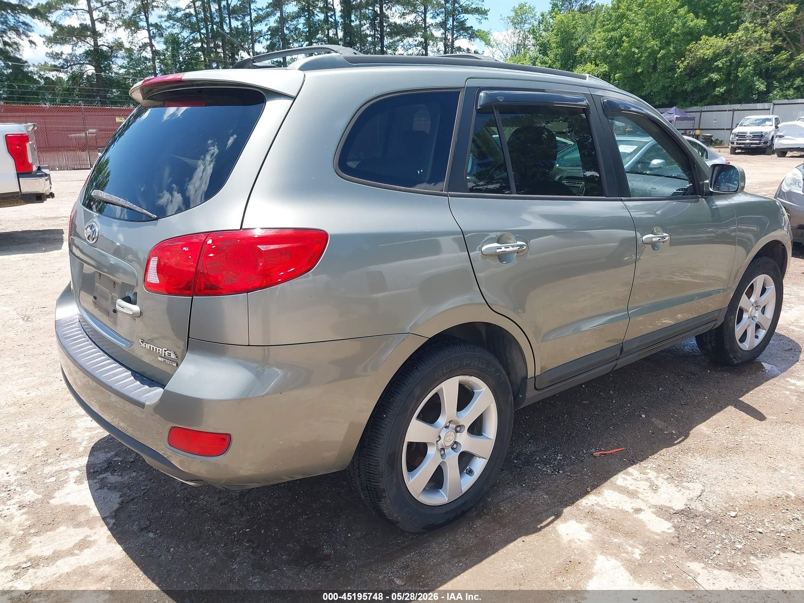 2009 Hyundai Santa Fe Limited Green vin: 5NMSH13E99H317321