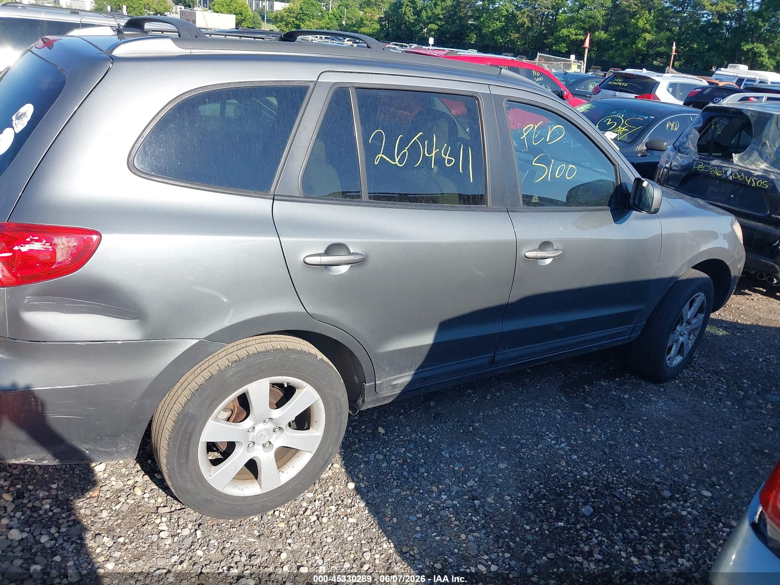 2009 Hyundai Santa Fe Se Серый vin: 5NMSH13E99H317657