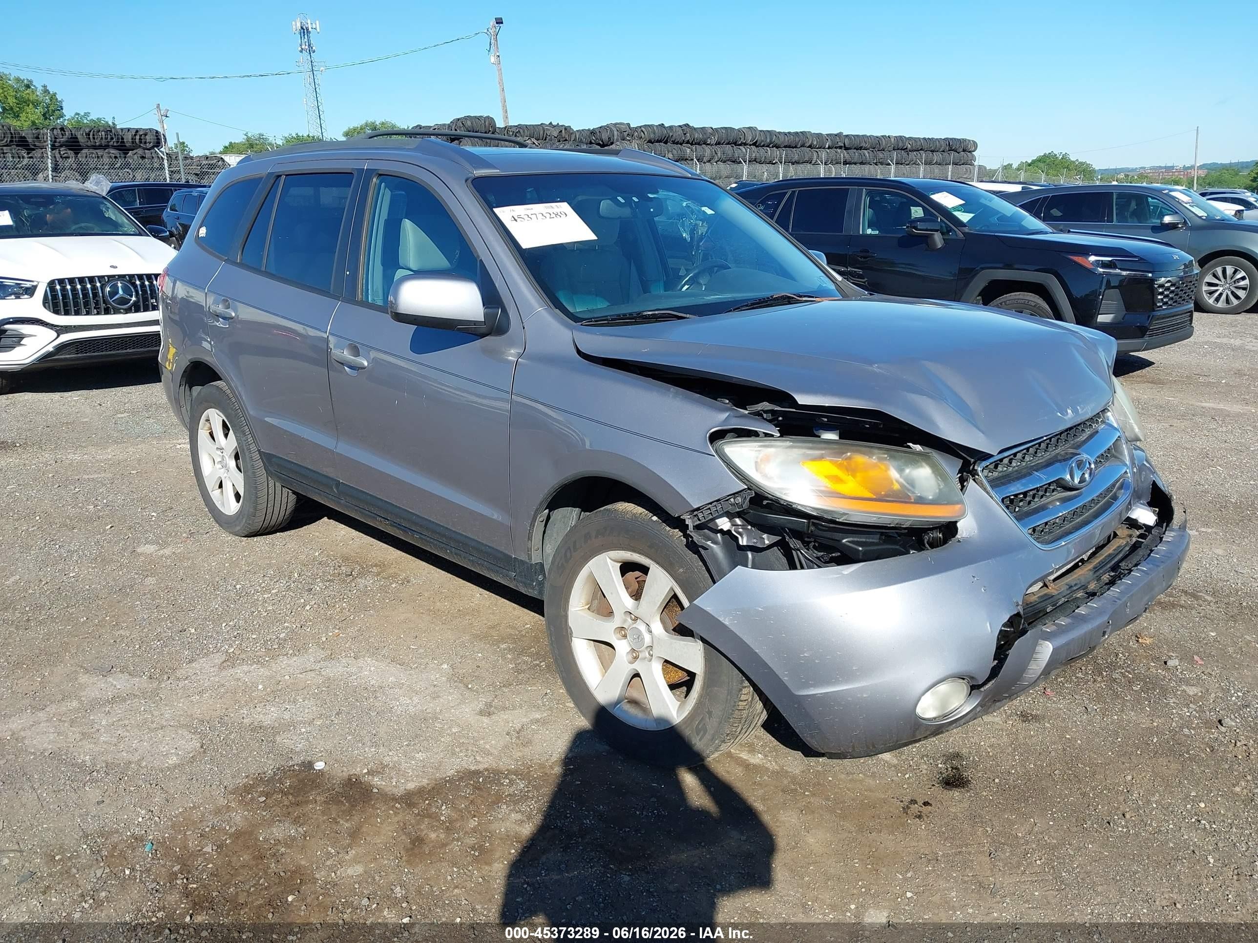 2007 Hyundai Santa Fe Limited/se Gray vin: 5NMSH13EX7H007384