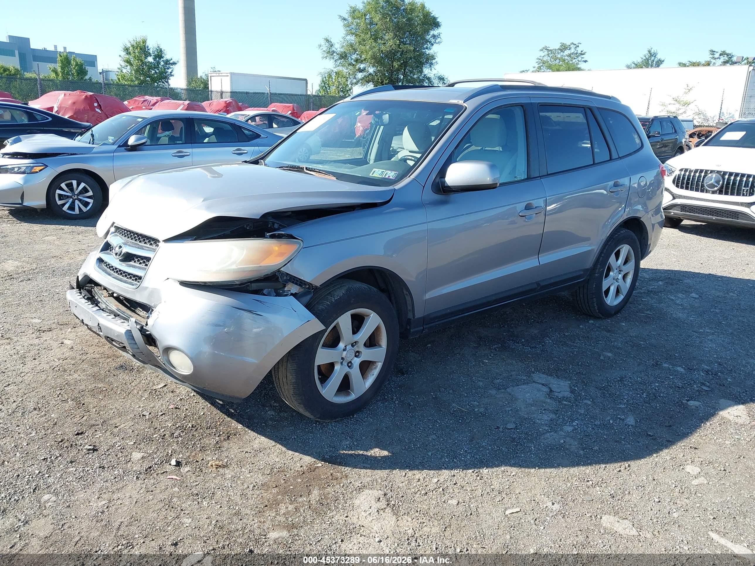 2007 Hyundai Santa Fe Limited/se Gray vin: 5NMSH13EX7H007384