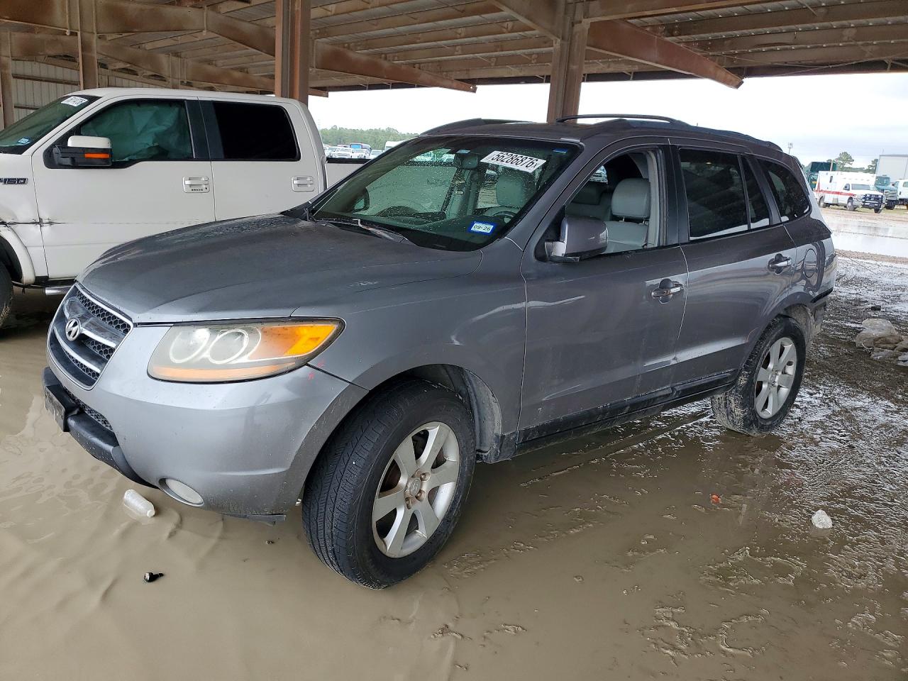 2007 Hyundai Santa Fe Gray vin: 5NMSH13EX7H022869