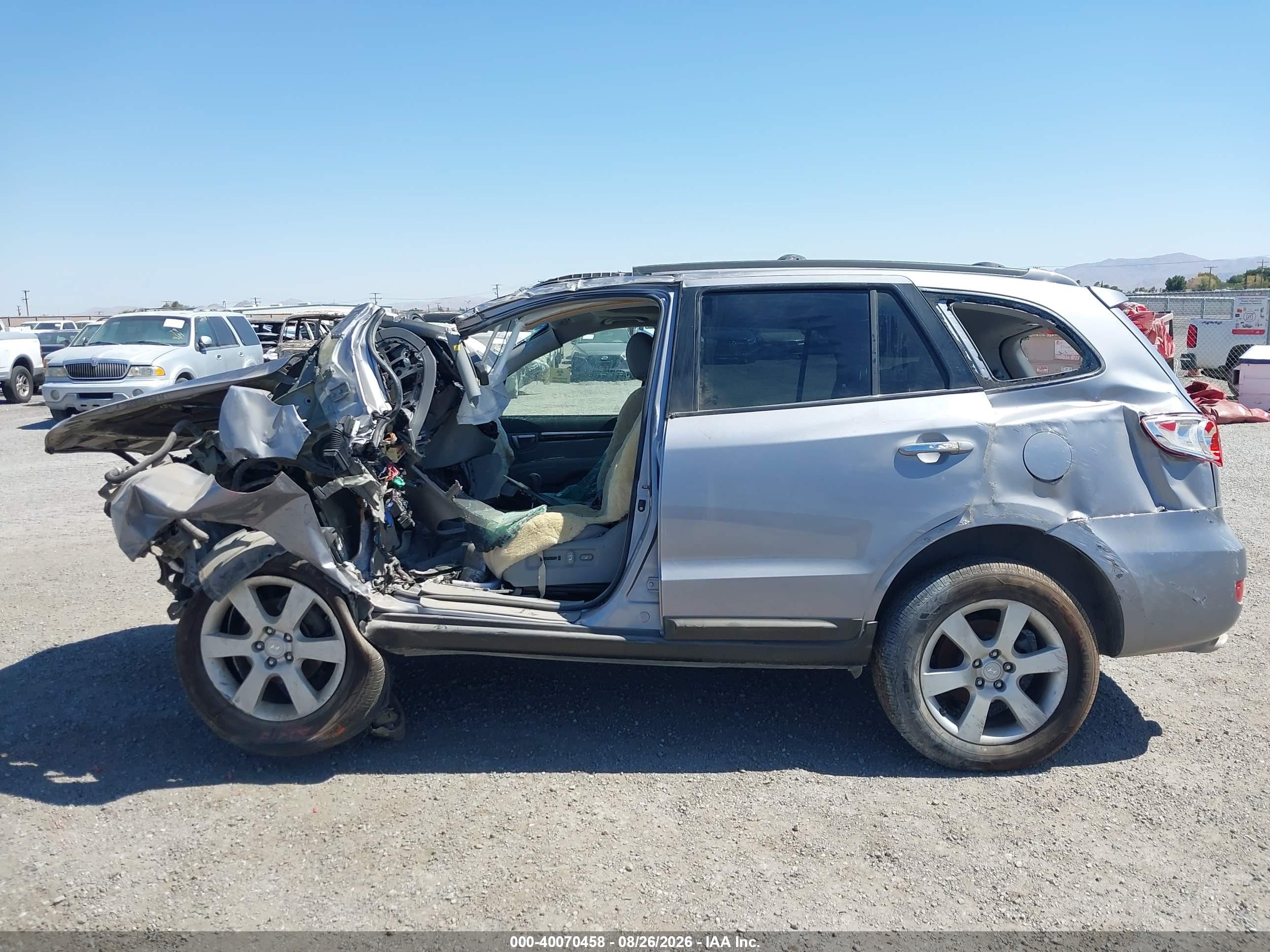 2007 Hyundai Santa Fe Limited/se Silver vin: 5NMSH13EX7H023035