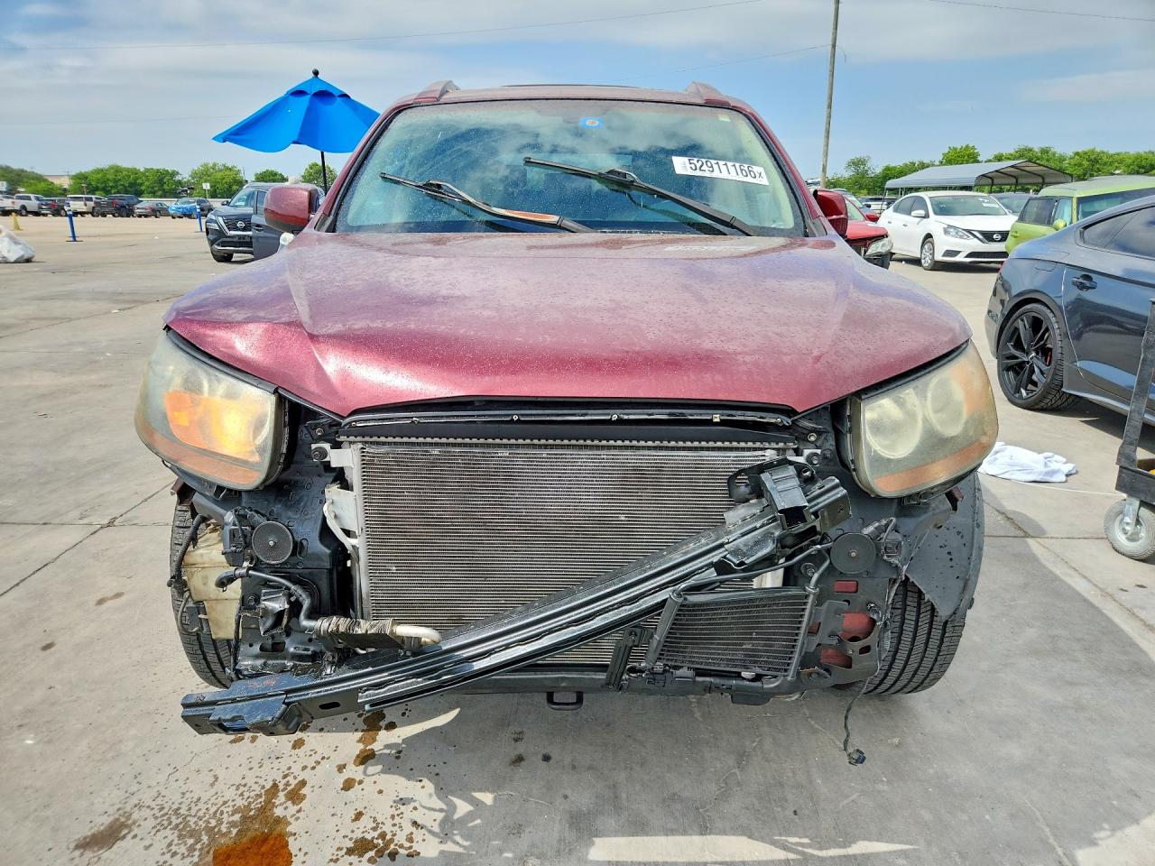 2007 Hyundai Santa Fe Se Burgundy vin: 5NMSH13EX7H060232