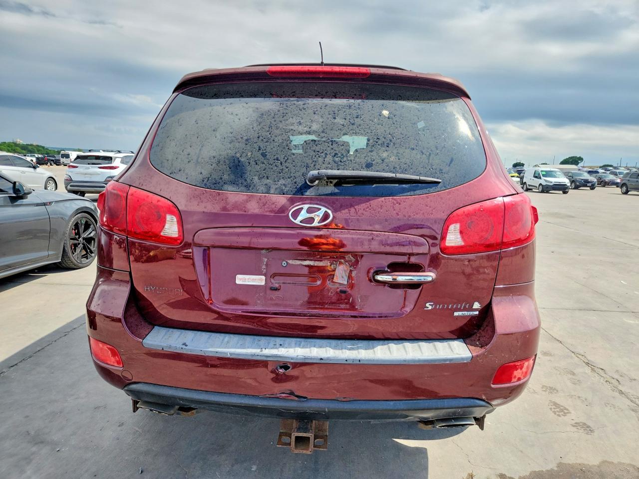 2007 Hyundai Santa Fe Se Burgundy vin: 5NMSH13EX7H060232