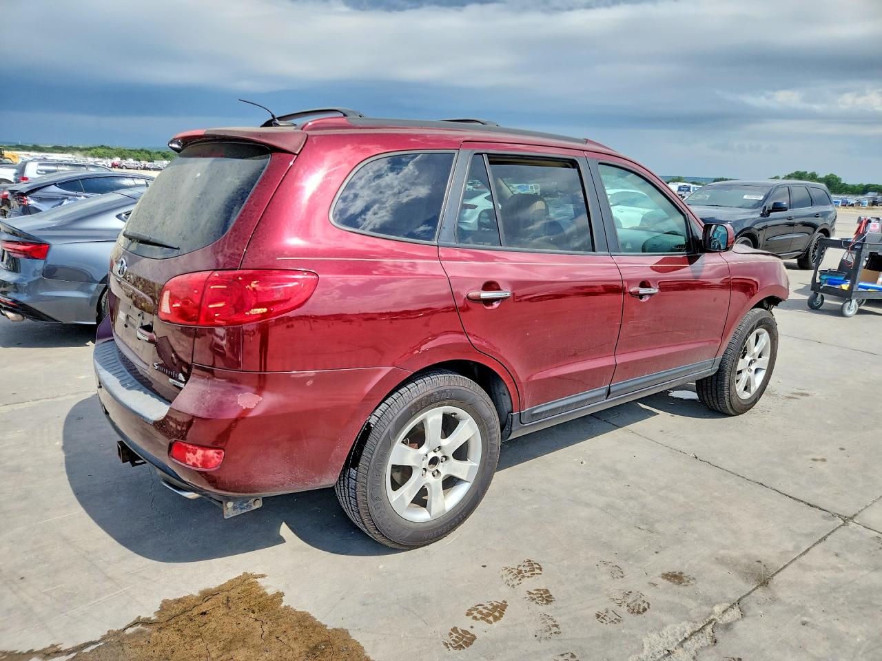 2007 Hyundai Santa Fe Se Burgundy vin: 5NMSH13EX7H060232