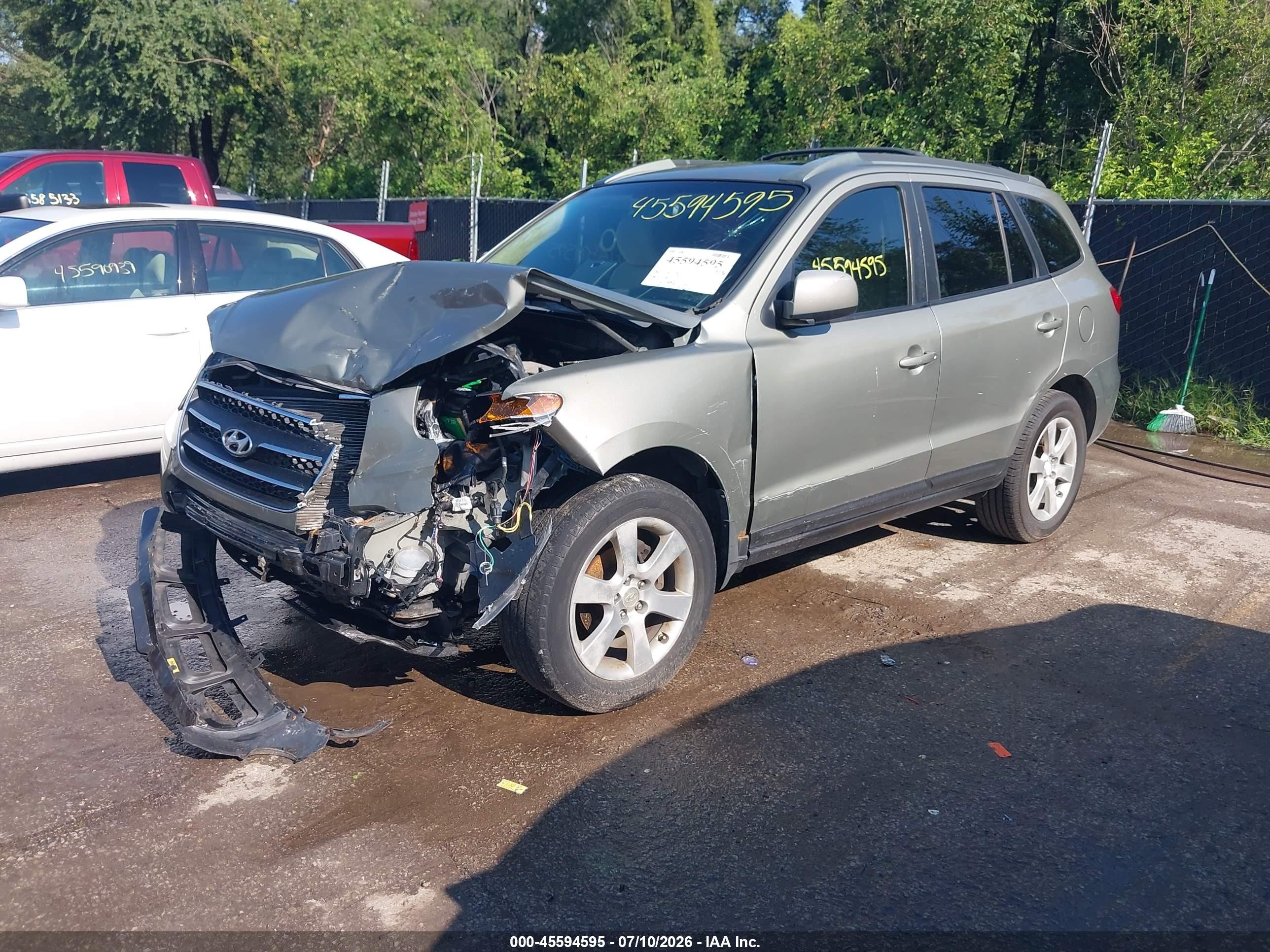 2007 Hyundai Santa Fe Limited/se Зеленый vin: 5NMSH13EX7H123197