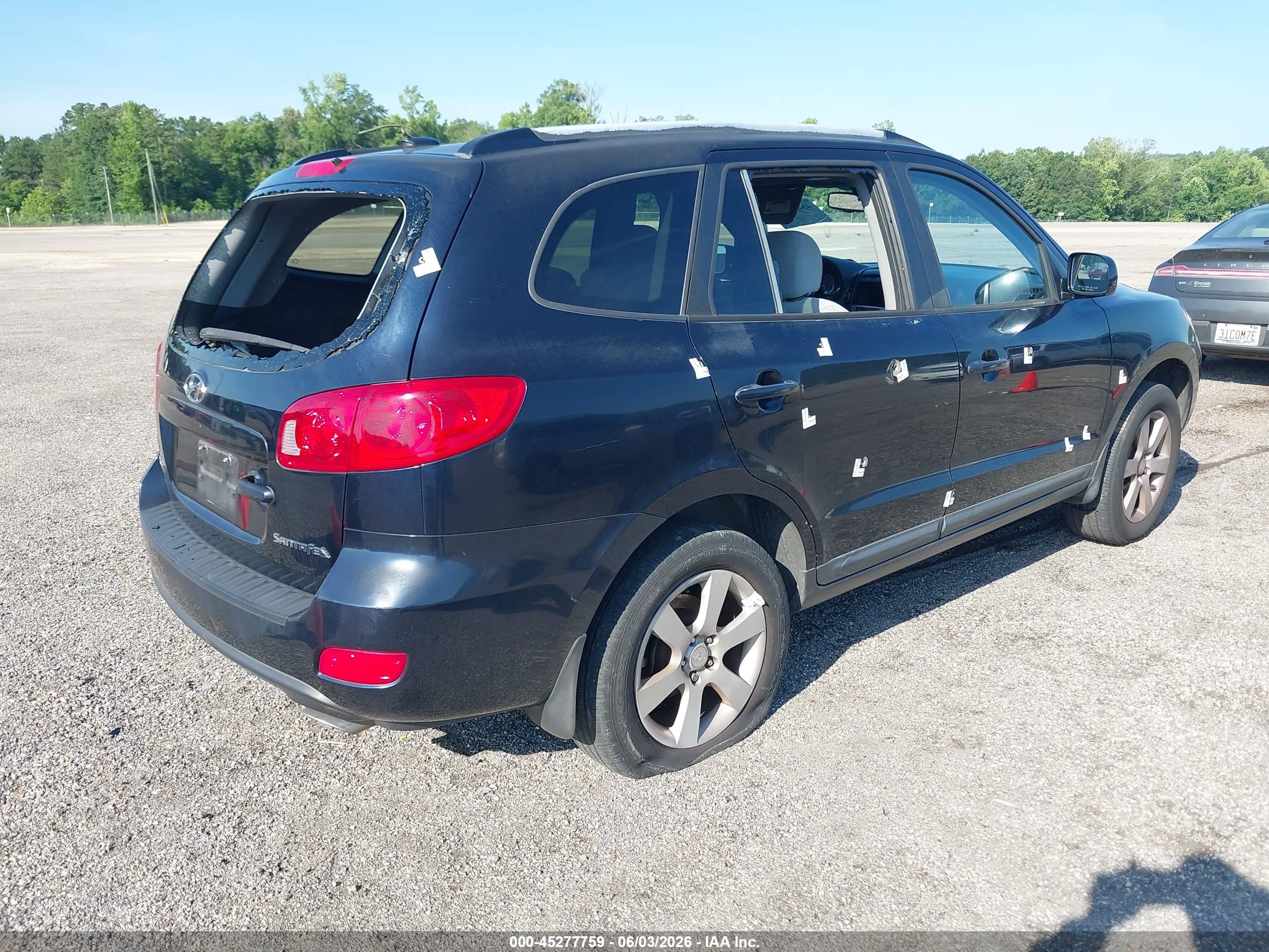 2008 Hyundai Santa Fe Limited/se Black vin: 5NMSH13EX8H189363
