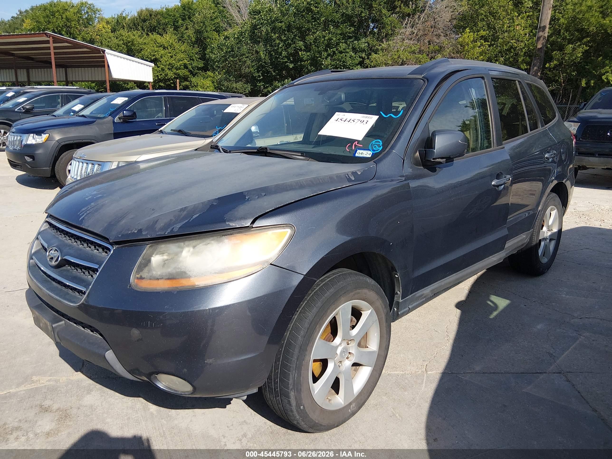 2008 Hyundai Santa Fe Limited/se Blue vin: 5NMSH13EX8H195423