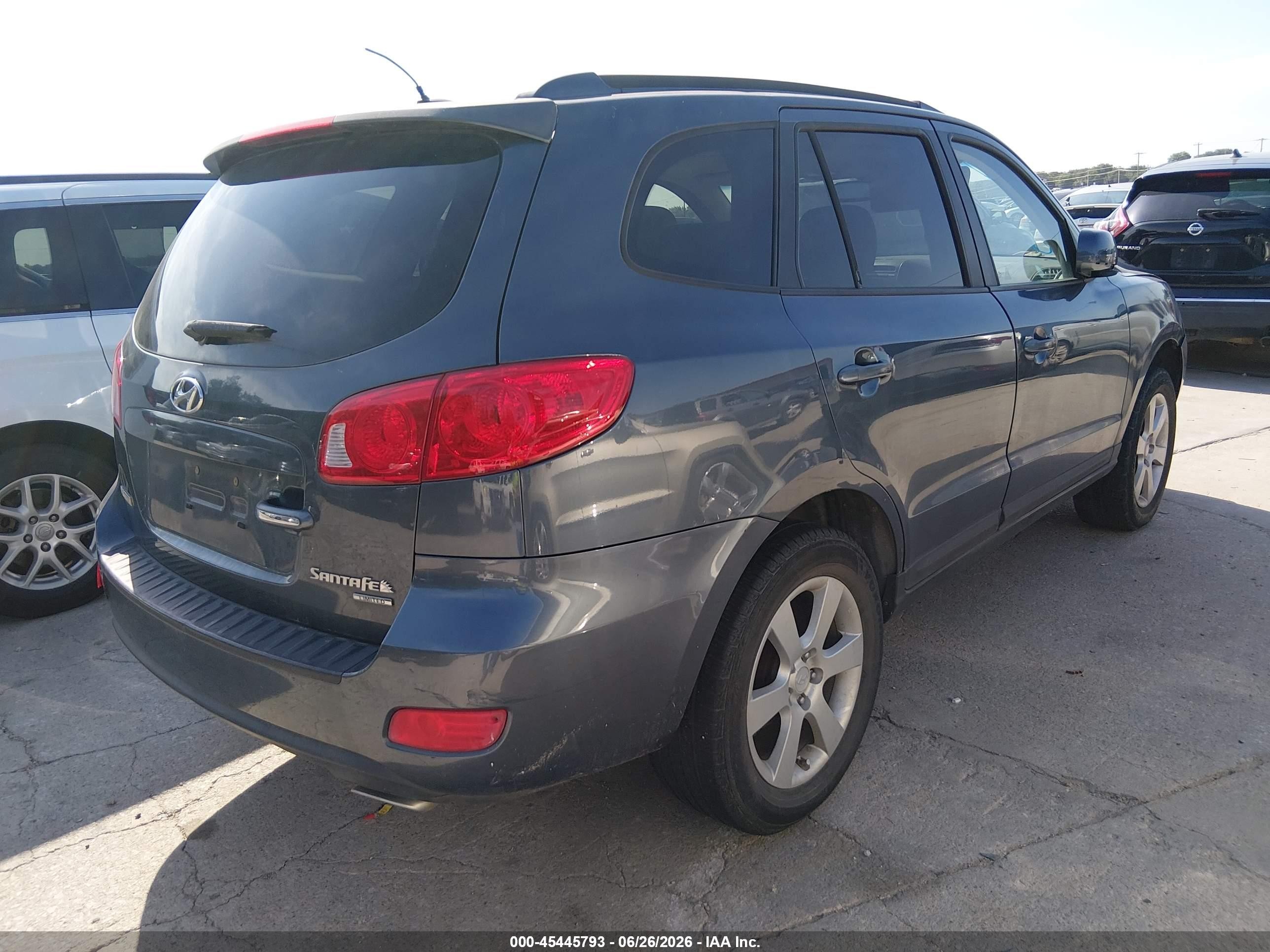 2008 Hyundai Santa Fe Limited/se Blue vin: 5NMSH13EX8H195423