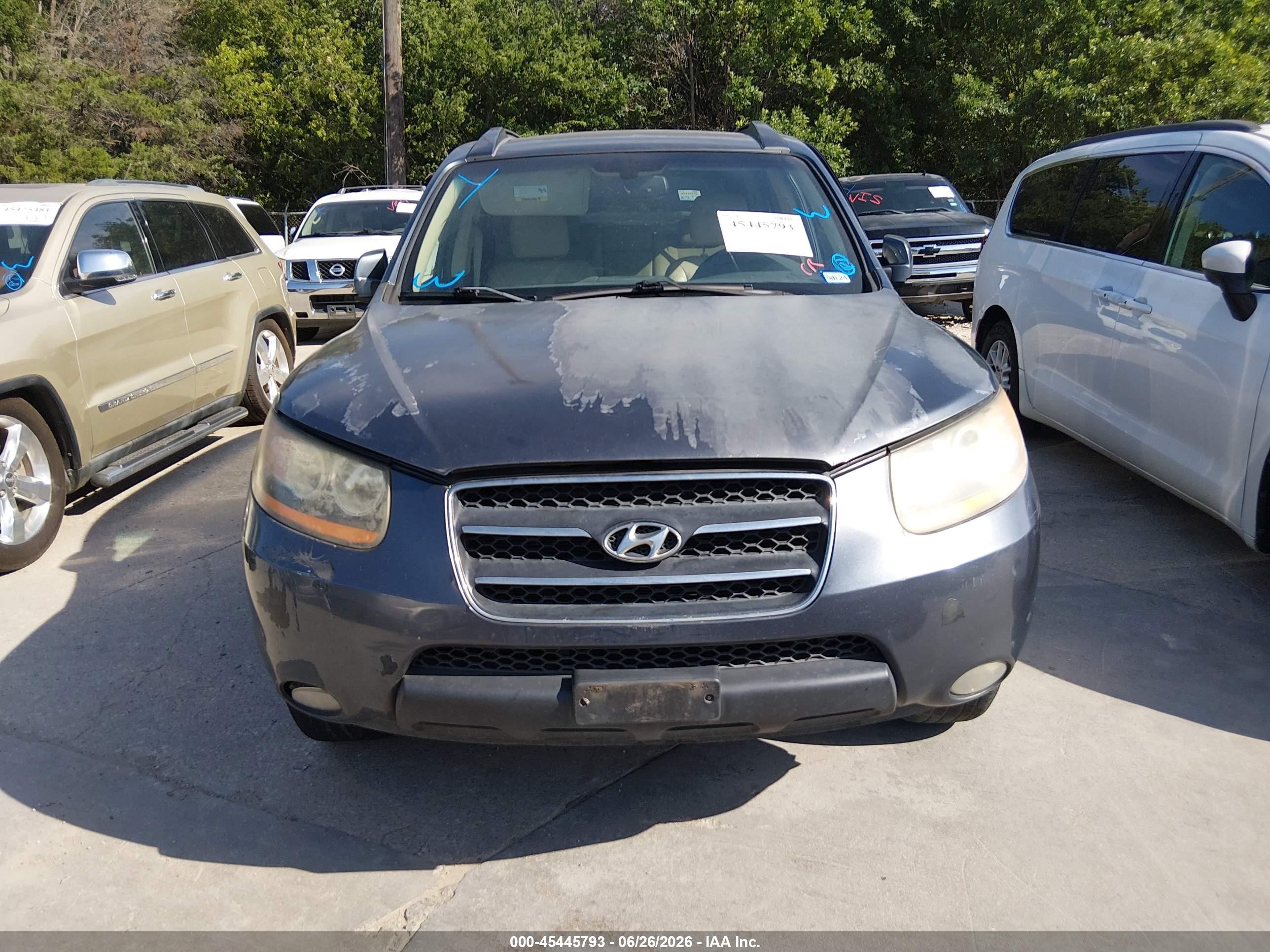 2008 Hyundai Santa Fe Limited/se Blue vin: 5NMSH13EX8H195423