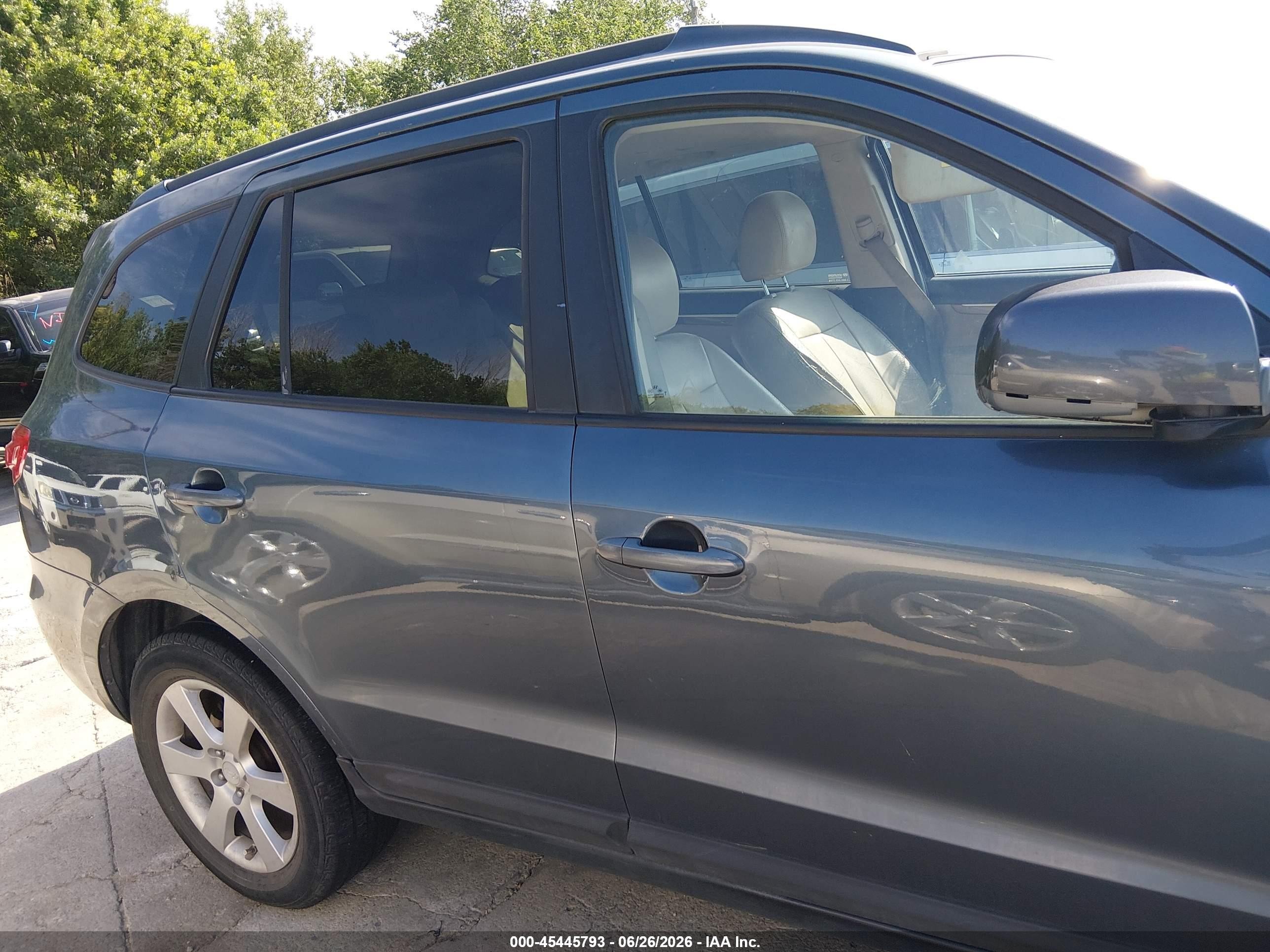 2008 Hyundai Santa Fe Limited/se Blue vin: 5NMSH13EX8H195423