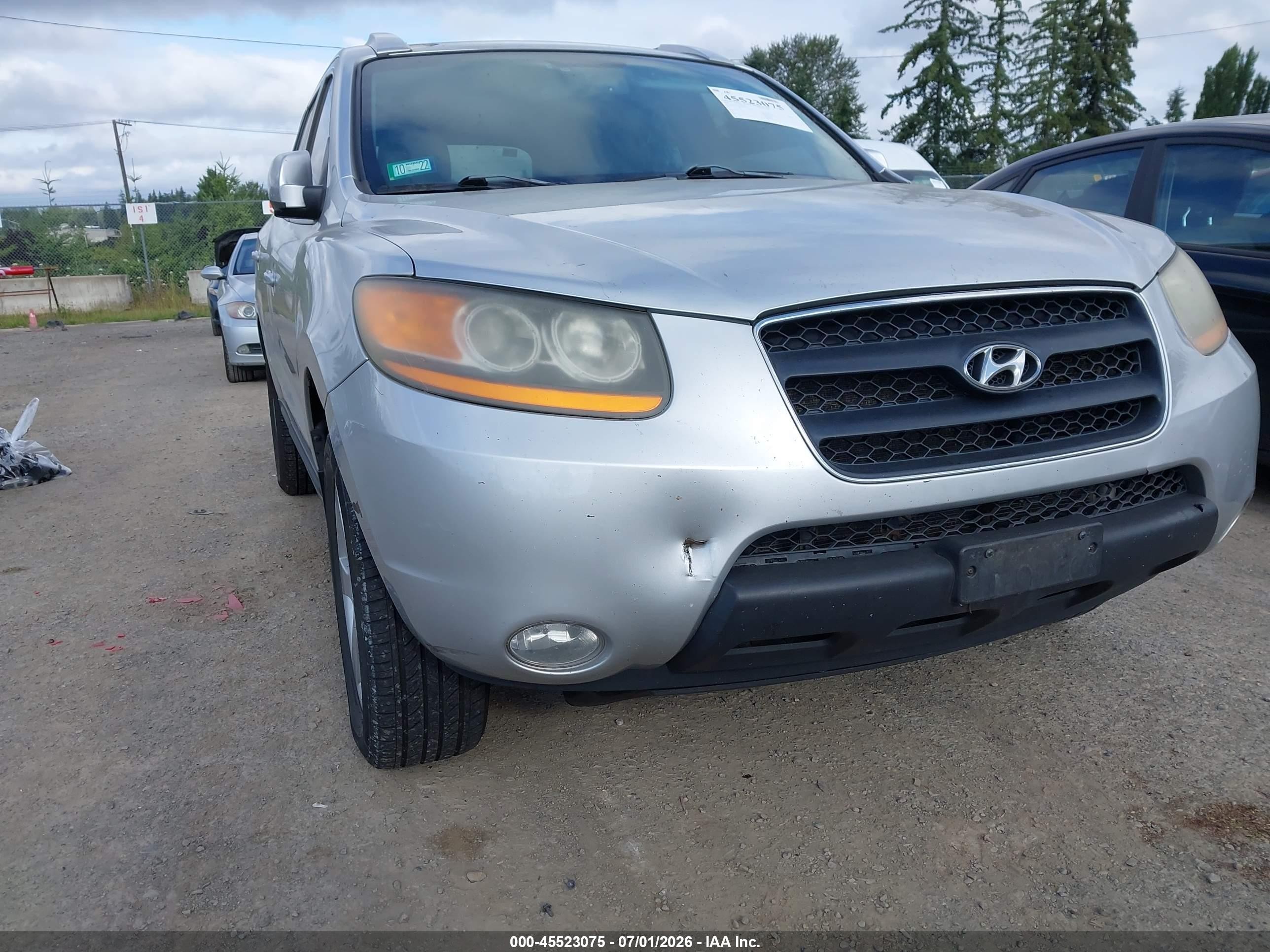 2009 Hyundai Santa Fe Se Silver vin: 5NMSH13EX9H238577