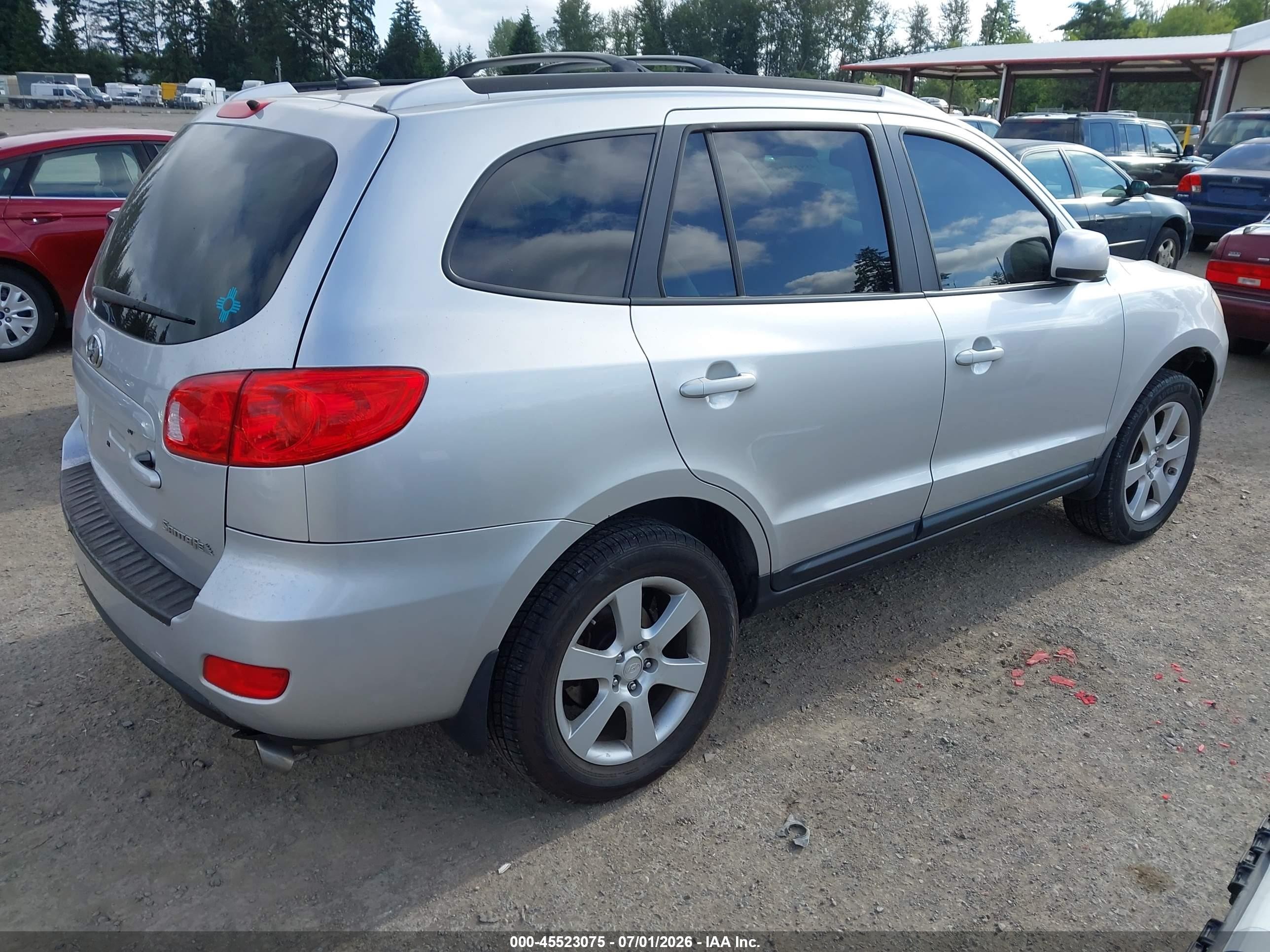 2009 Hyundai Santa Fe Se Silver vin: 5NMSH13EX9H238577