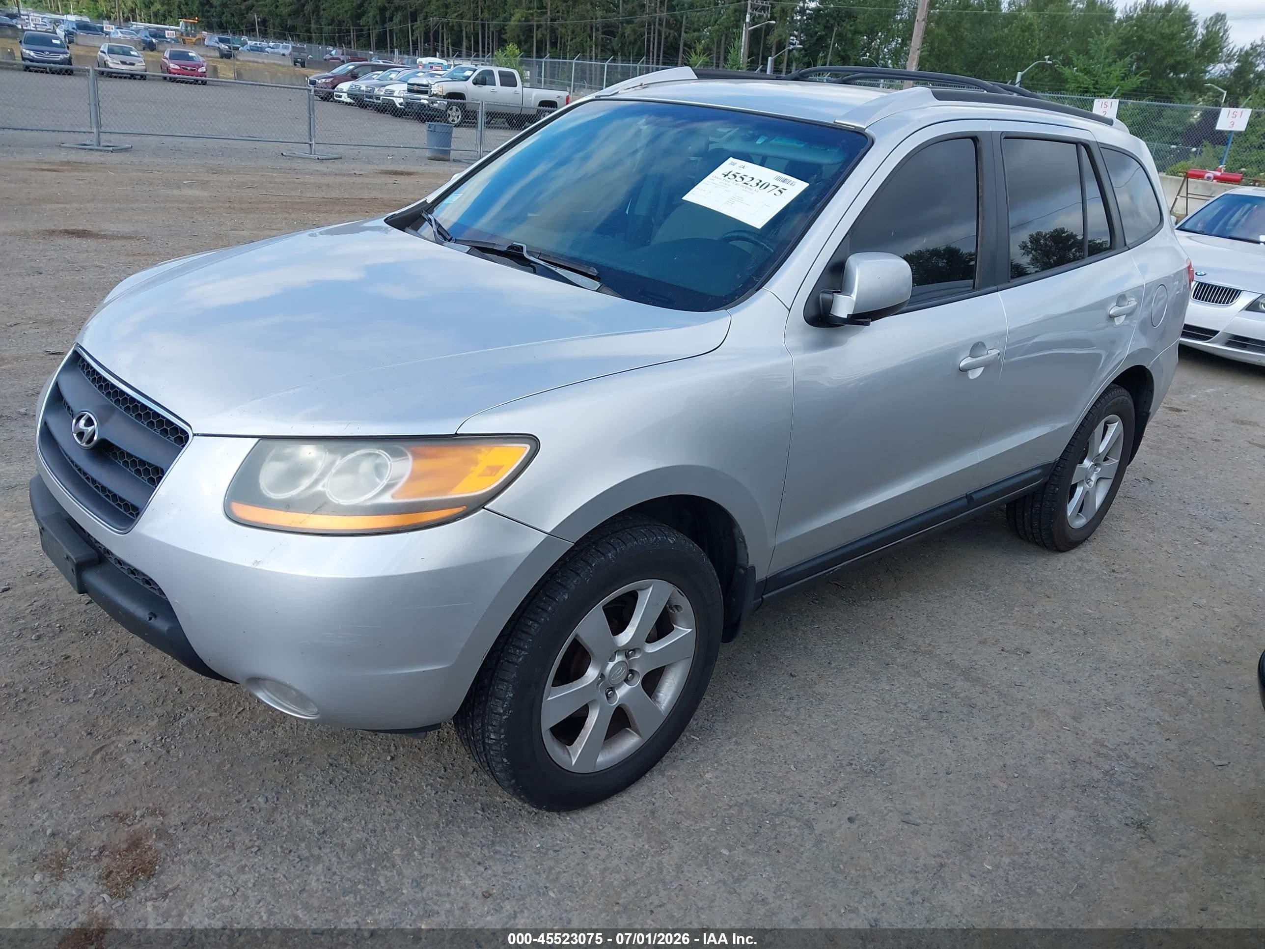2009 Hyundai Santa Fe Se Silver vin: 5NMSH13EX9H238577