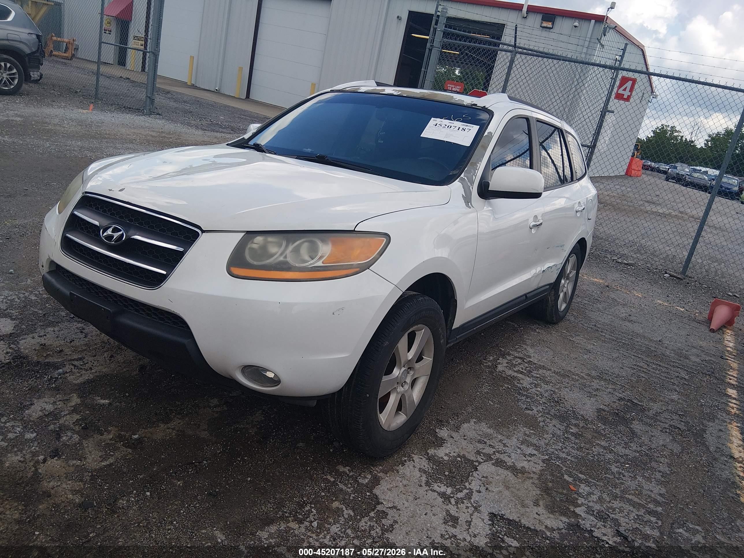 2009 Hyundai Santa Fe Limited White vin: 5NMSH13EX9H257565
