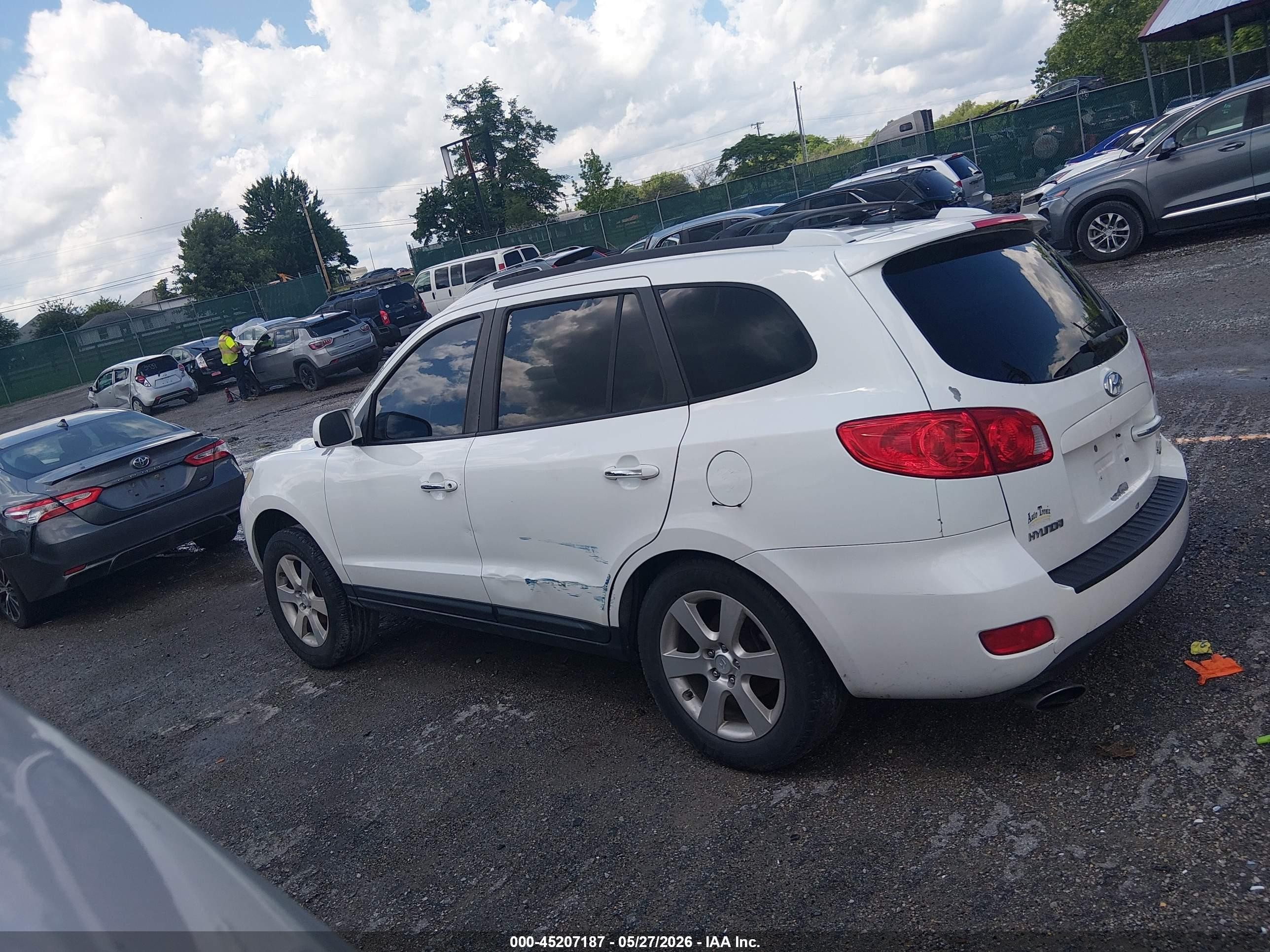 2009 Hyundai Santa Fe Limited White vin: 5NMSH13EX9H257565