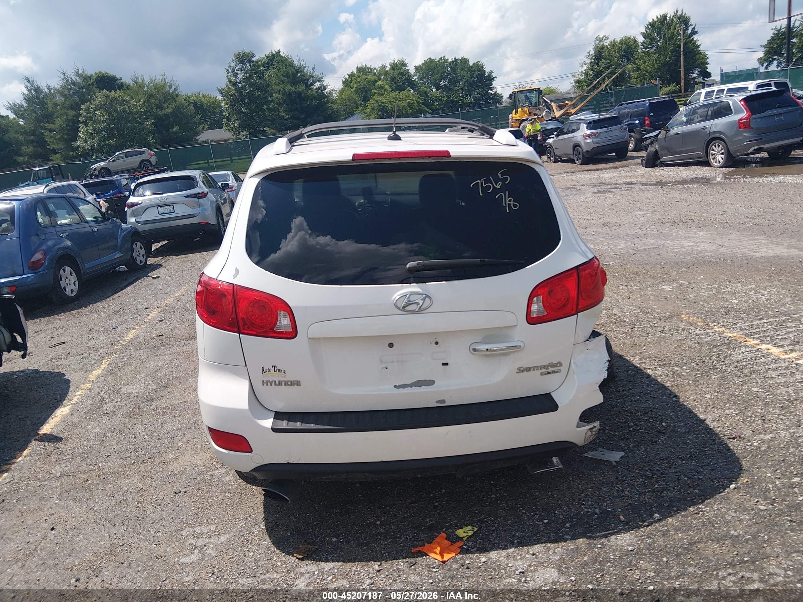2009 Hyundai Santa Fe Limited White vin: 5NMSH13EX9H257565