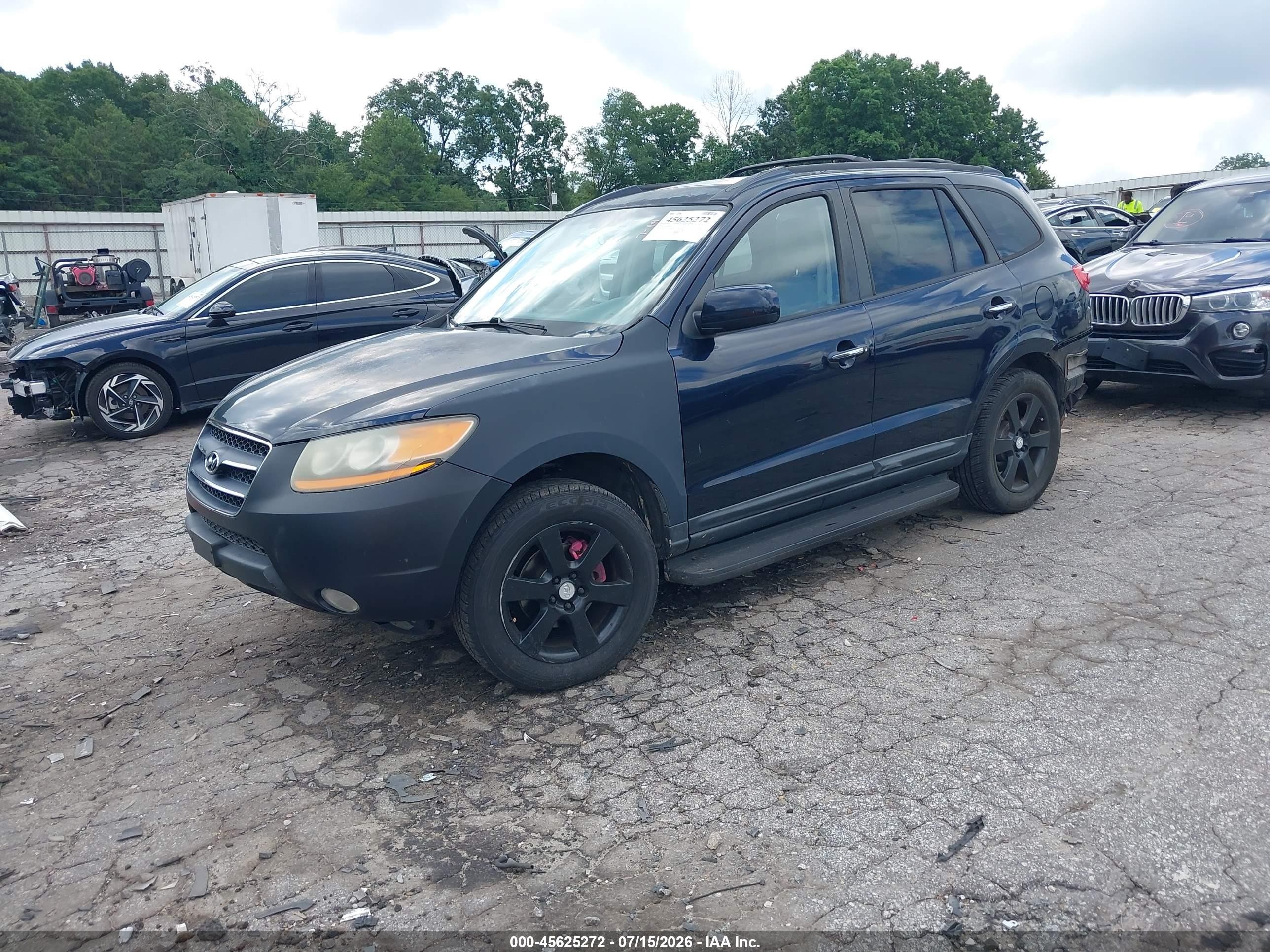 2009 Hyundai Santa Fe Limited Blue vin: 5NMSH13EX9H264841