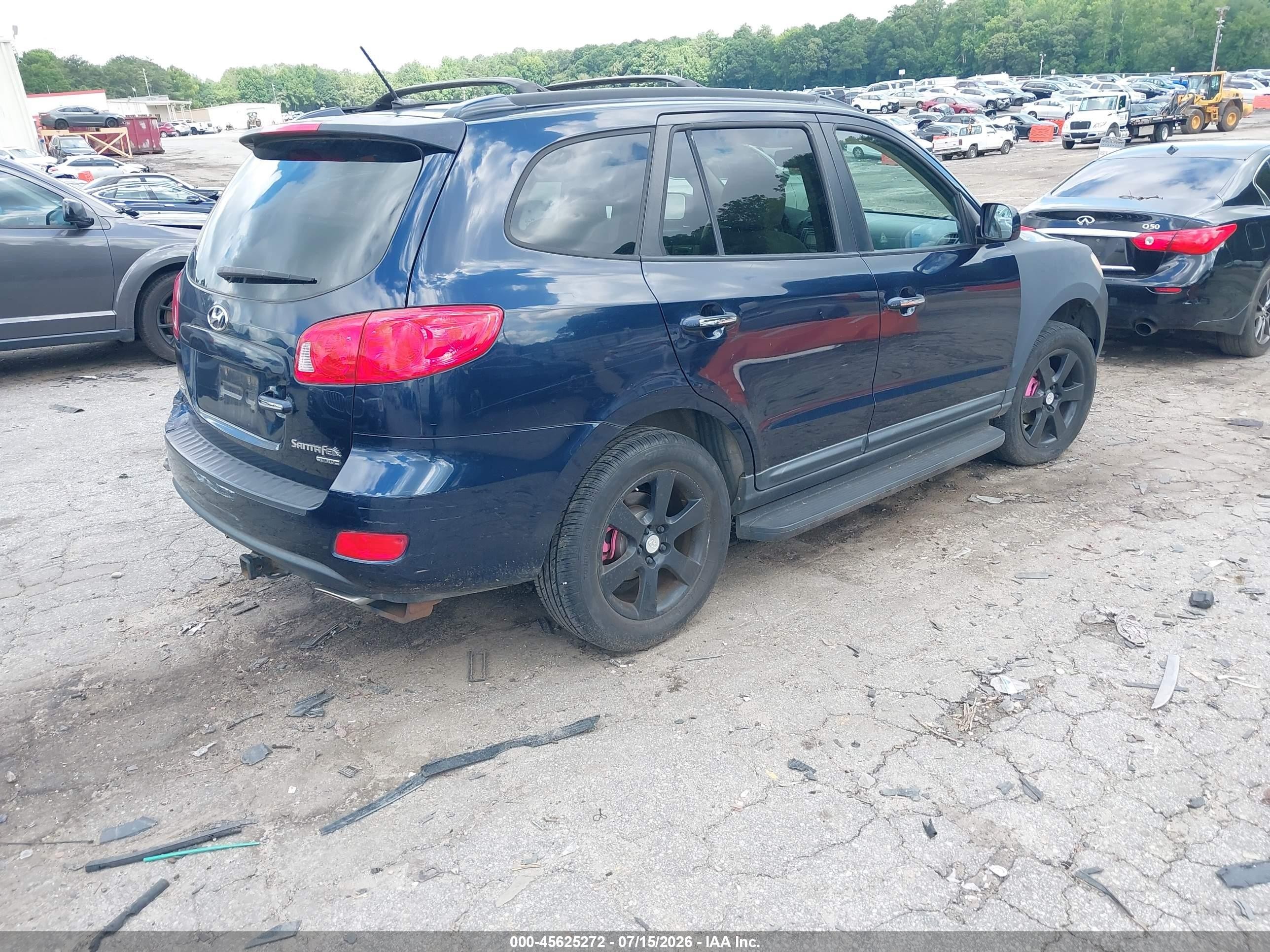 2009 Hyundai Santa Fe Limited Blue vin: 5NMSH13EX9H264841