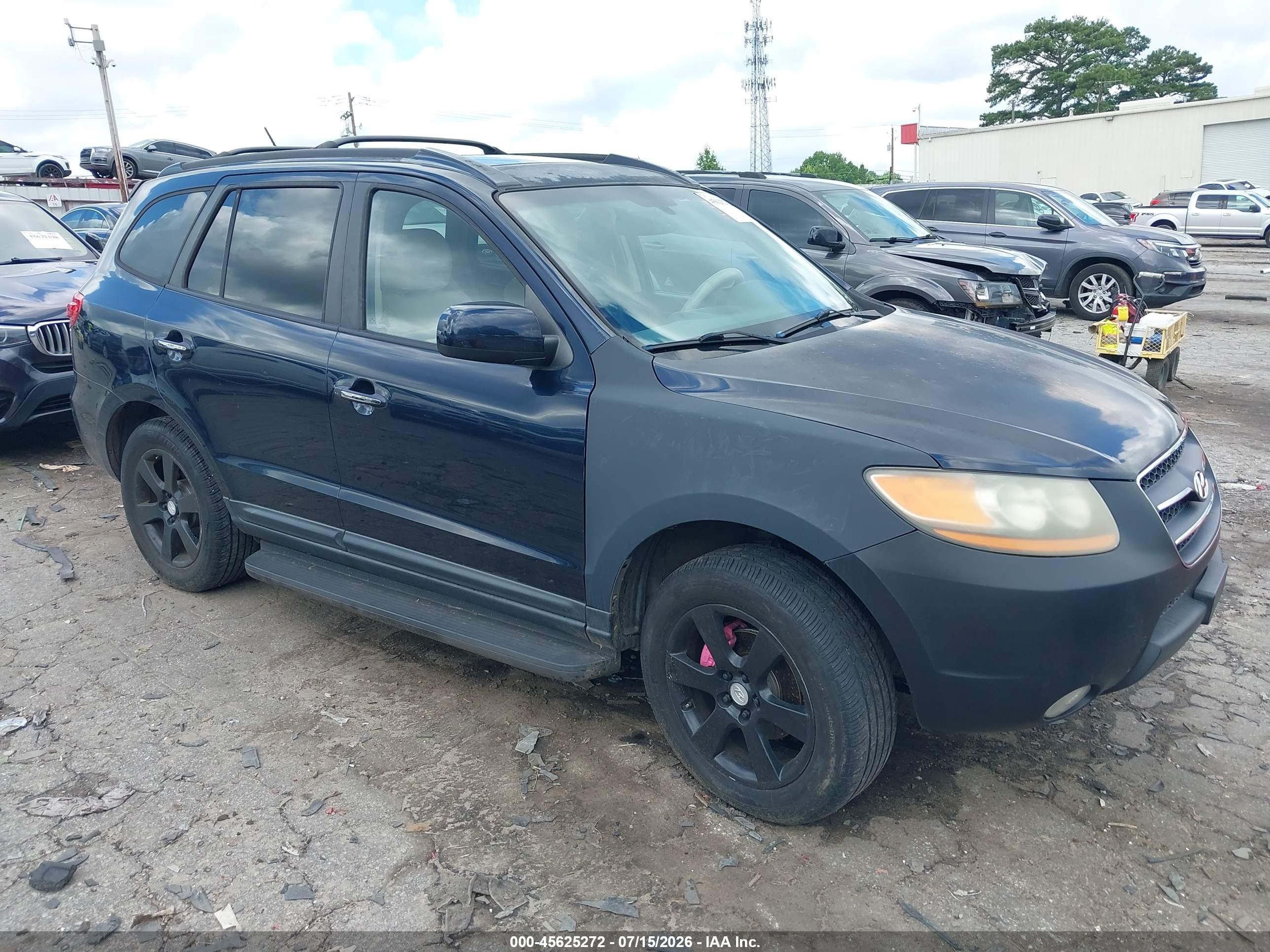 2009 Hyundai Santa Fe Limited Blue vin: 5NMSH13EX9H264841
