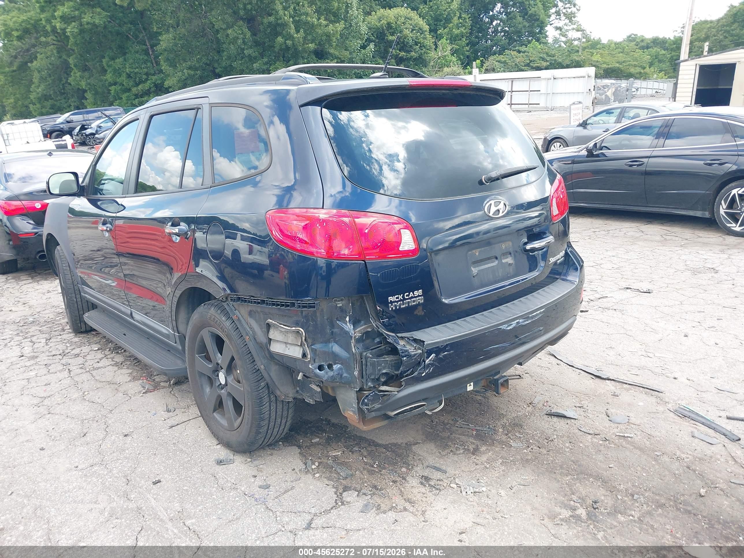 2009 Hyundai Santa Fe Limited Blue vin: 5NMSH13EX9H264841