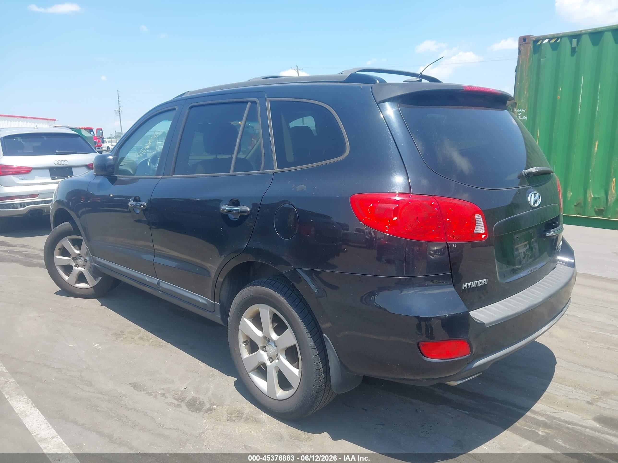 2009 Hyundai Santa Fe Limited Черный vin: 5NMSH13EX9H284085