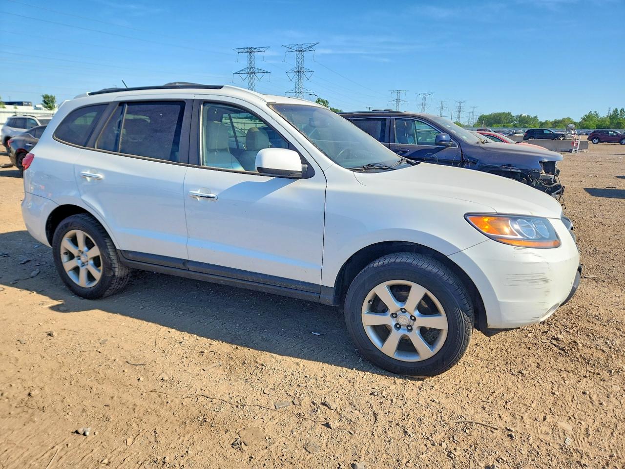 2009 Hyundai Santa Fe Limited Белый vin: 5NMSH13EX9H313567