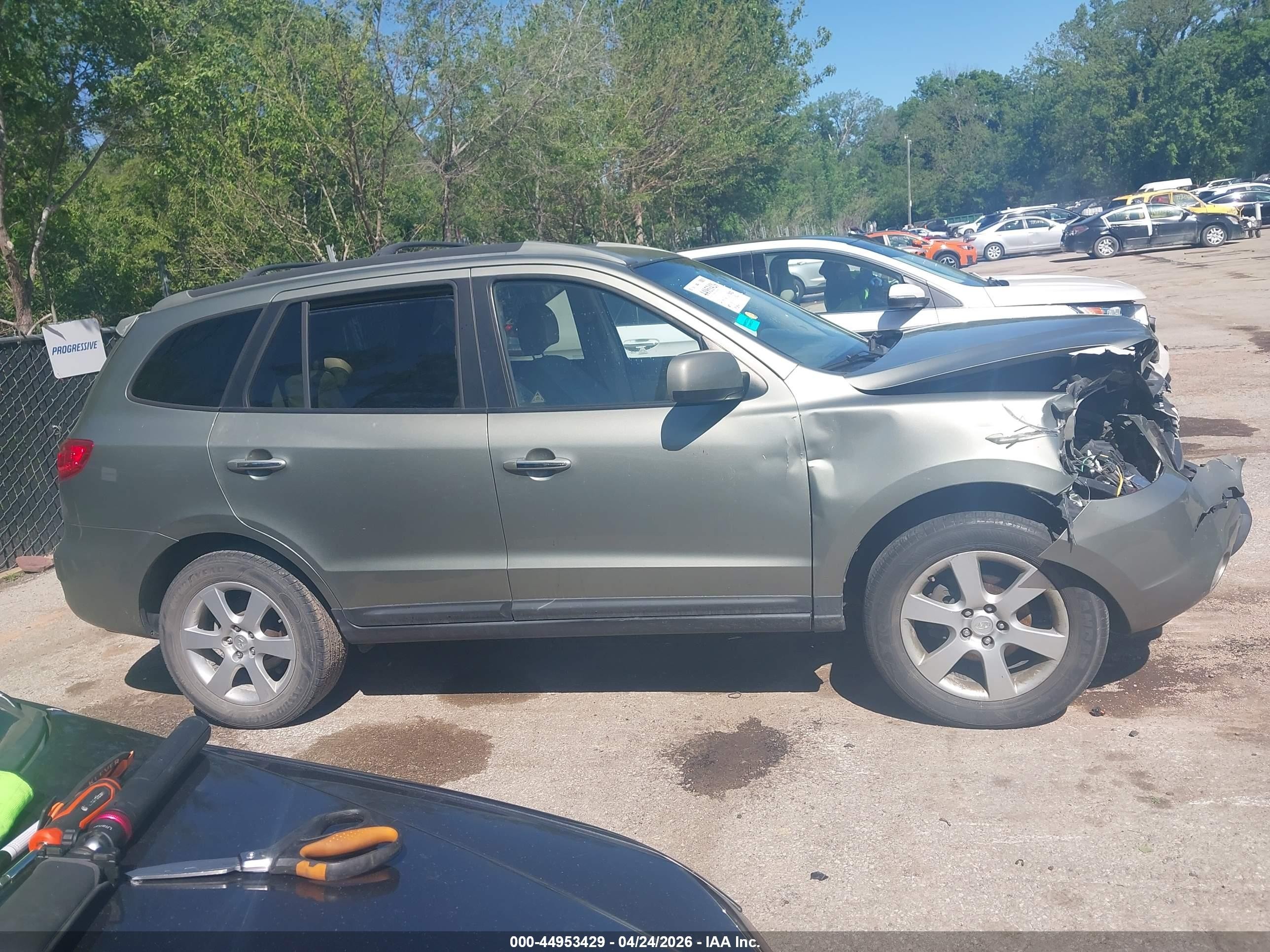 2009 Hyundai Santa Fe Limited Green vin: 5NMSH13EX9H322074
