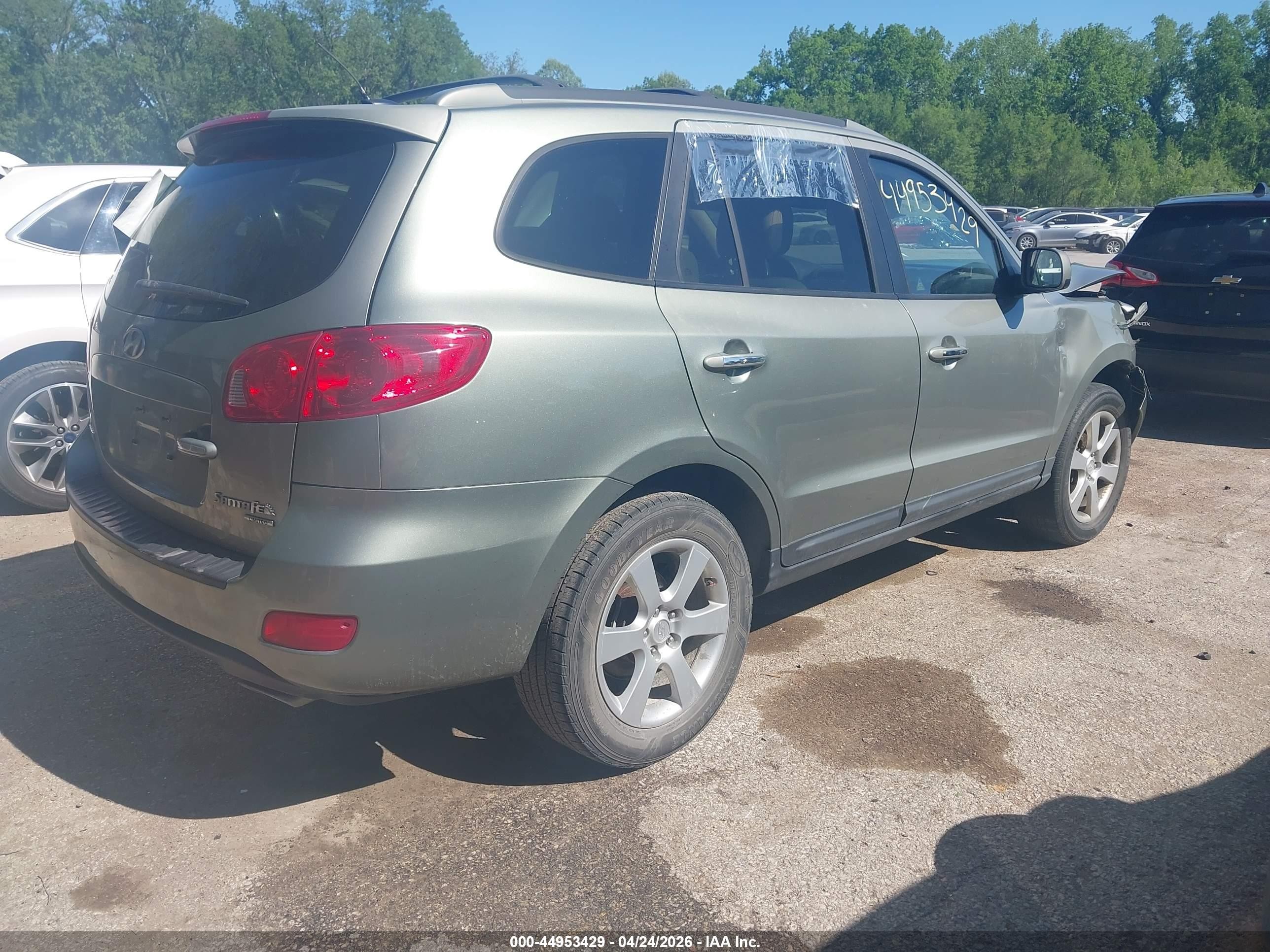 2009 Hyundai Santa Fe Limited Green vin: 5NMSH13EX9H322074