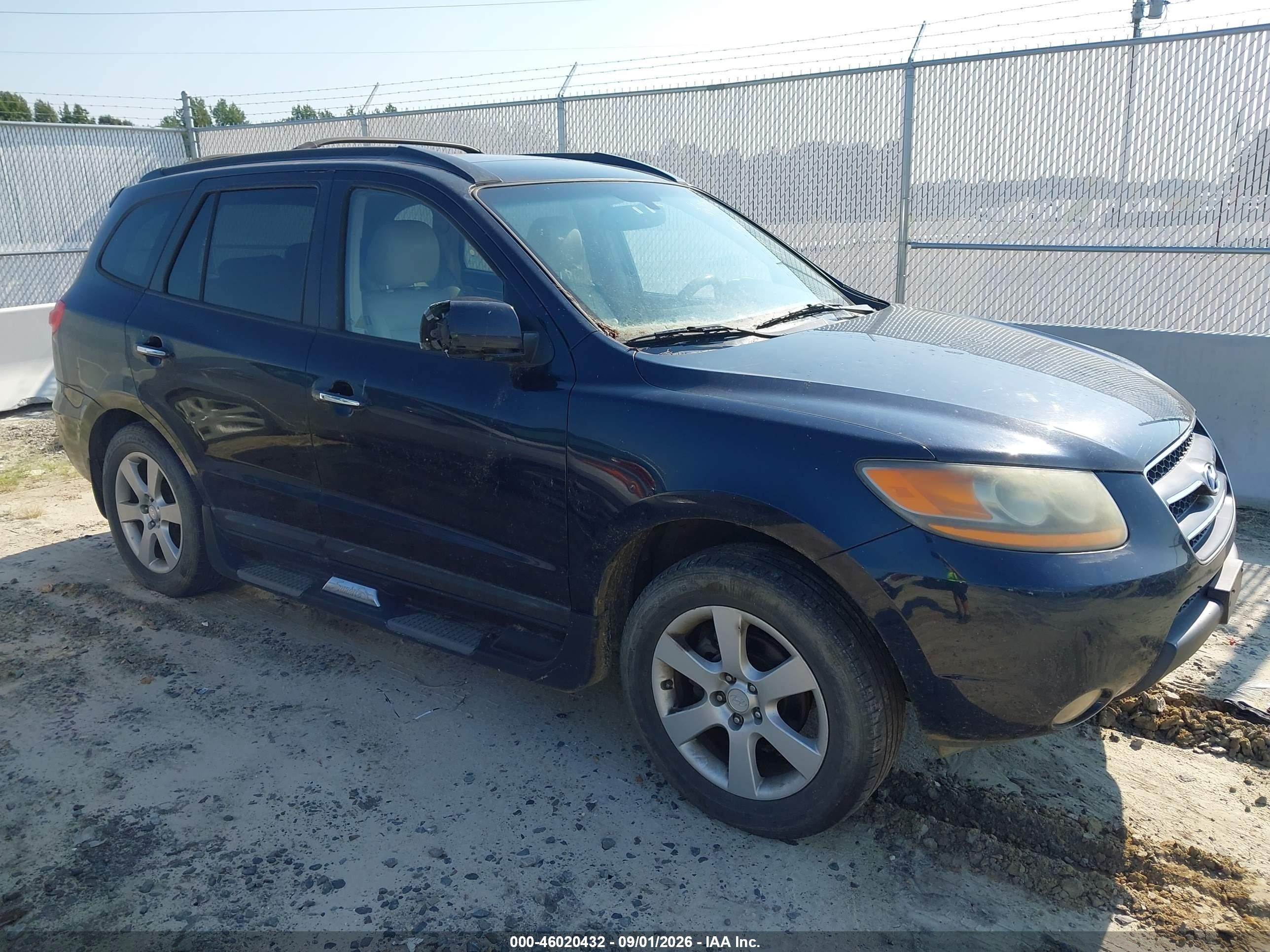 2009 Hyundai Santa Fe Limited Blue vin: 5NMSH13EX9H322785