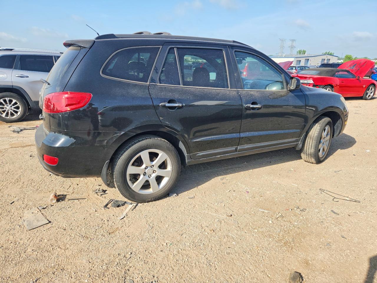 2009 Hyundai Santa Fe Limited Black vin: 5NMSH13EX9H324696