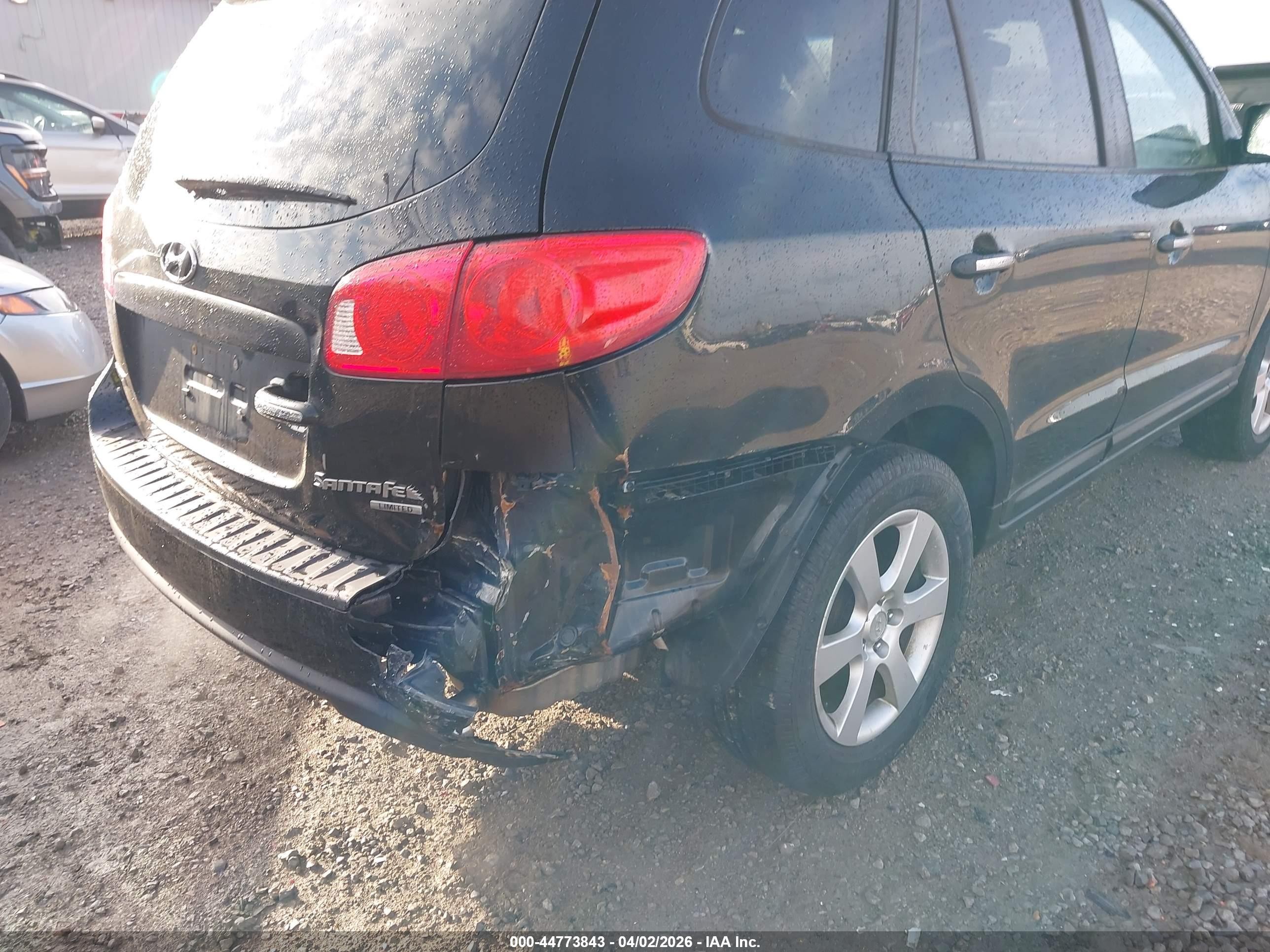 2009 Hyundai Santa Fe Limited Черный vin: 5NMSH13EX9H332202