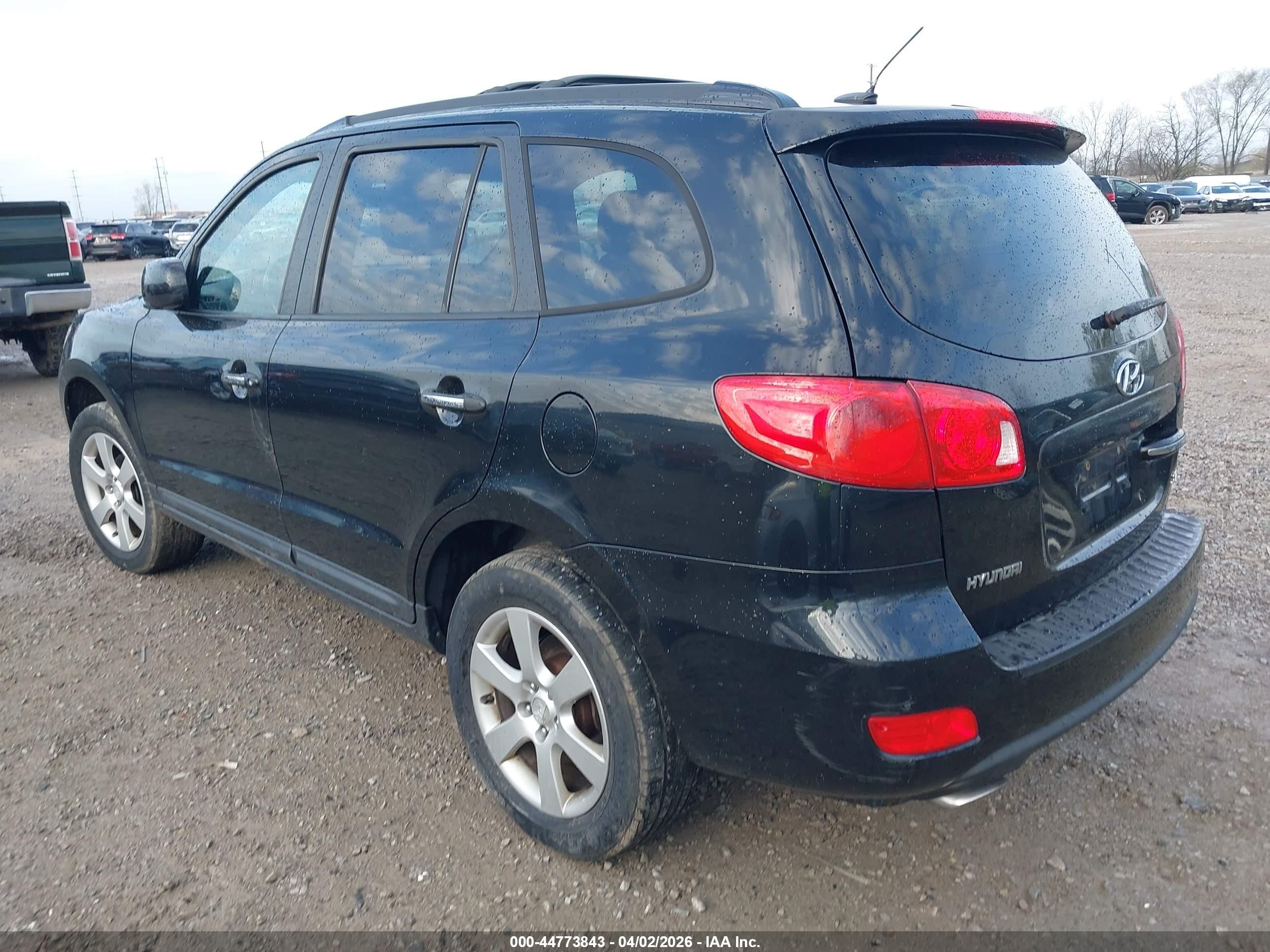 2009 Hyundai Santa Fe Limited Черный vin: 5NMSH13EX9H332202
