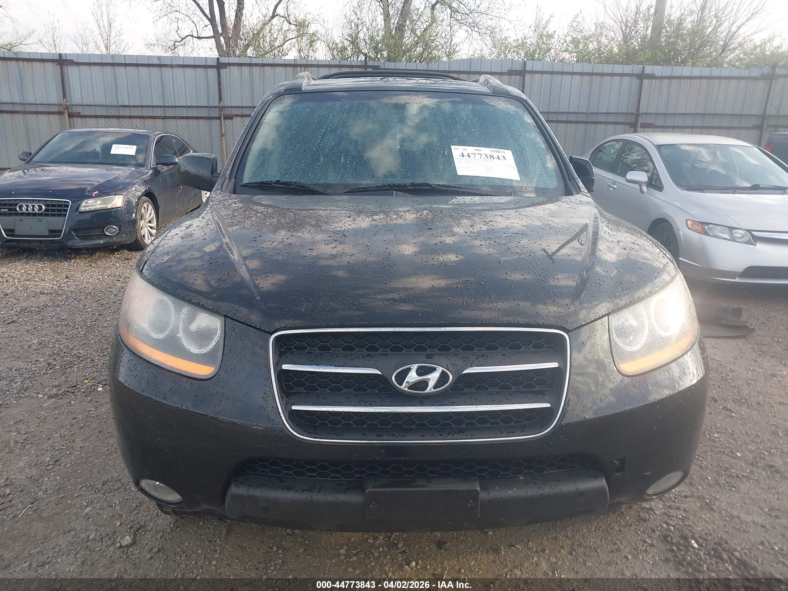 2009 Hyundai Santa Fe Limited Черный vin: 5NMSH13EX9H332202
