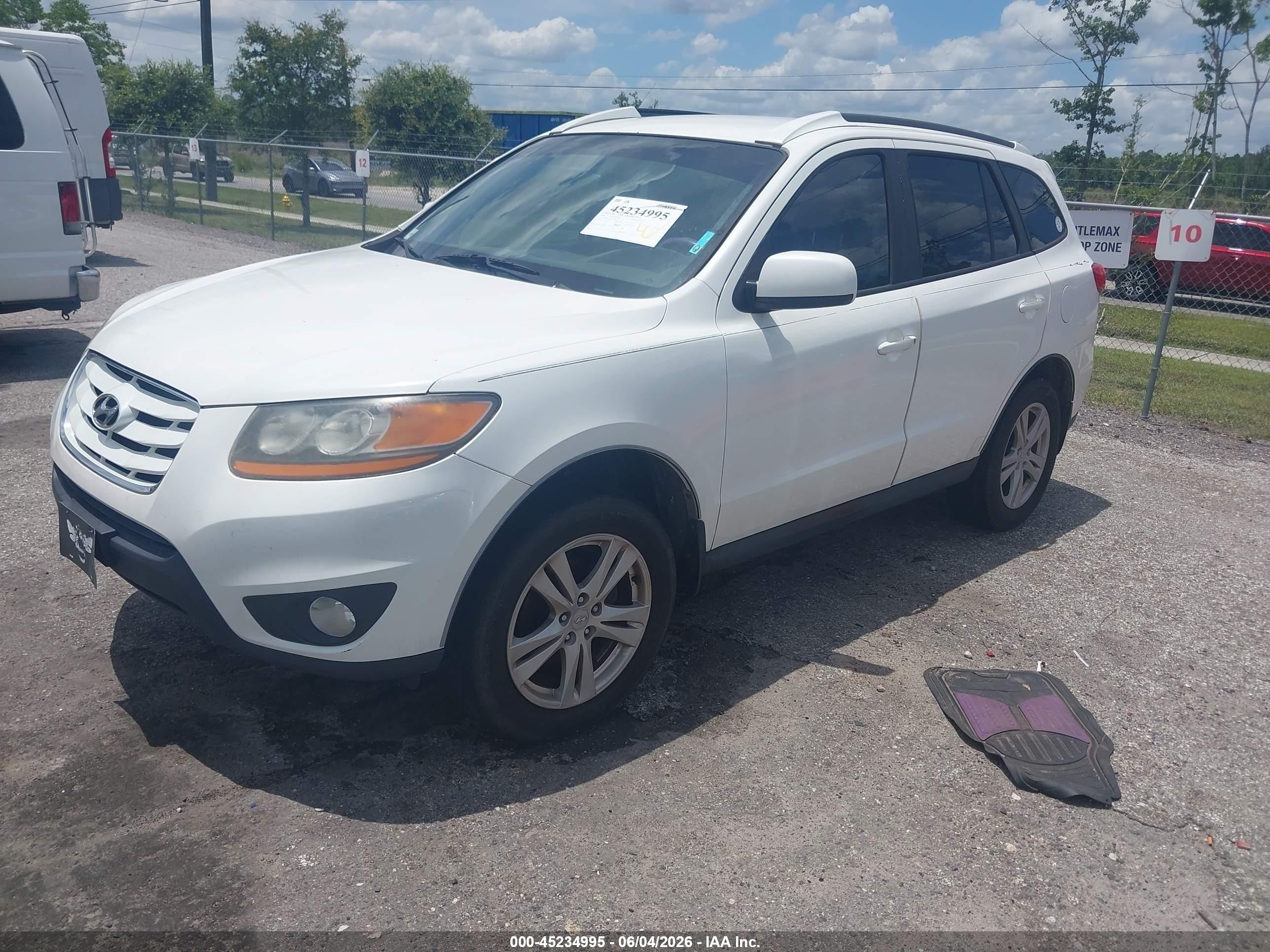 2010 Hyundai Santa Fe Se White vin: 5NMSH4AG2AH362207